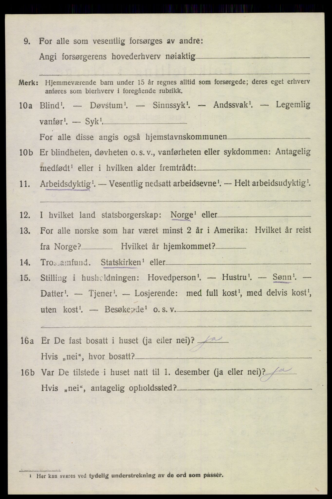 SAH, 1920 census for Dovre, 1920, p. 4547