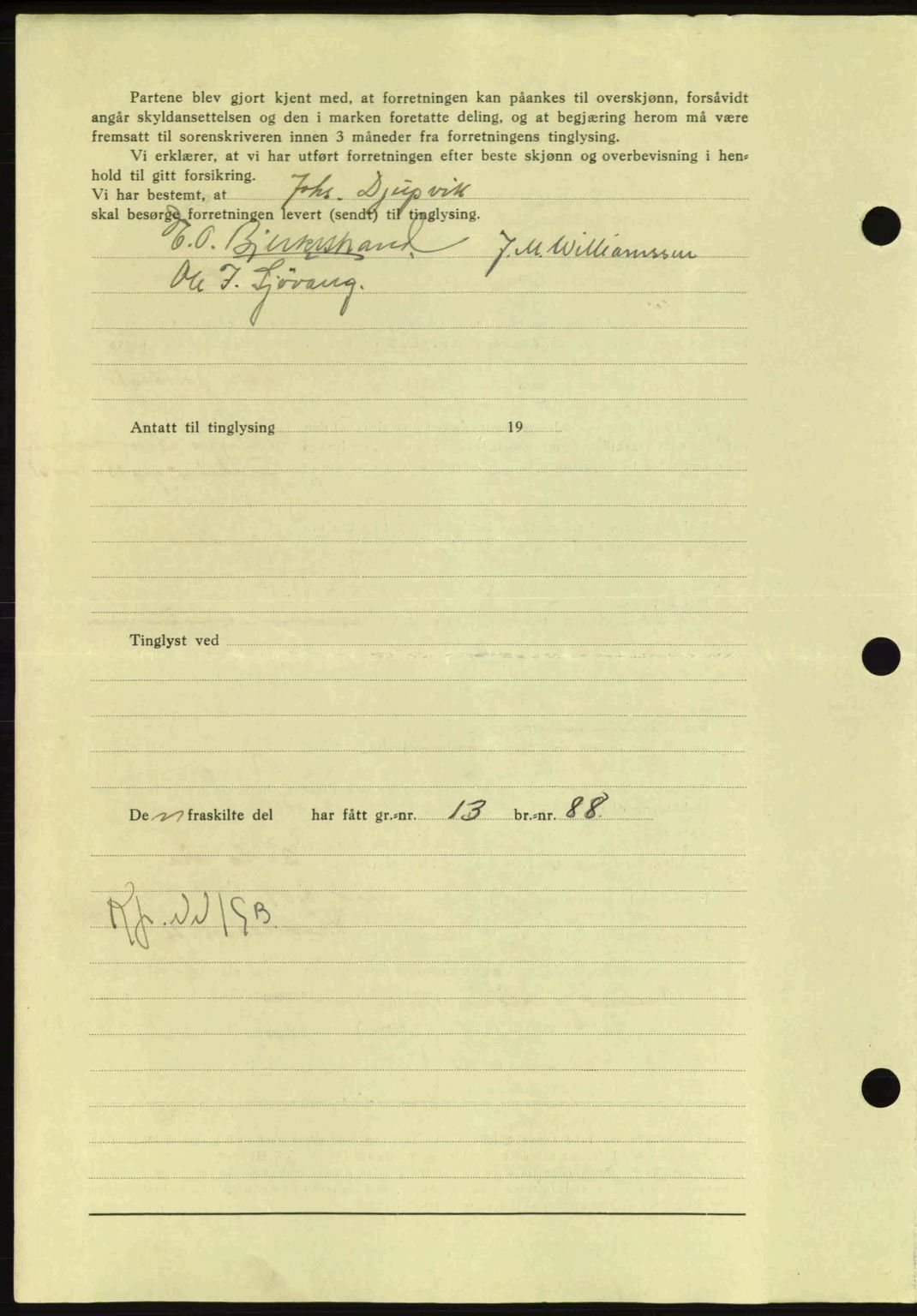 Nordmøre sorenskriveri, AV/SAT-A-4132/1/2/2Ca: Mortgage book no. A91, 1941-1942, Diary no: : 2309/1941