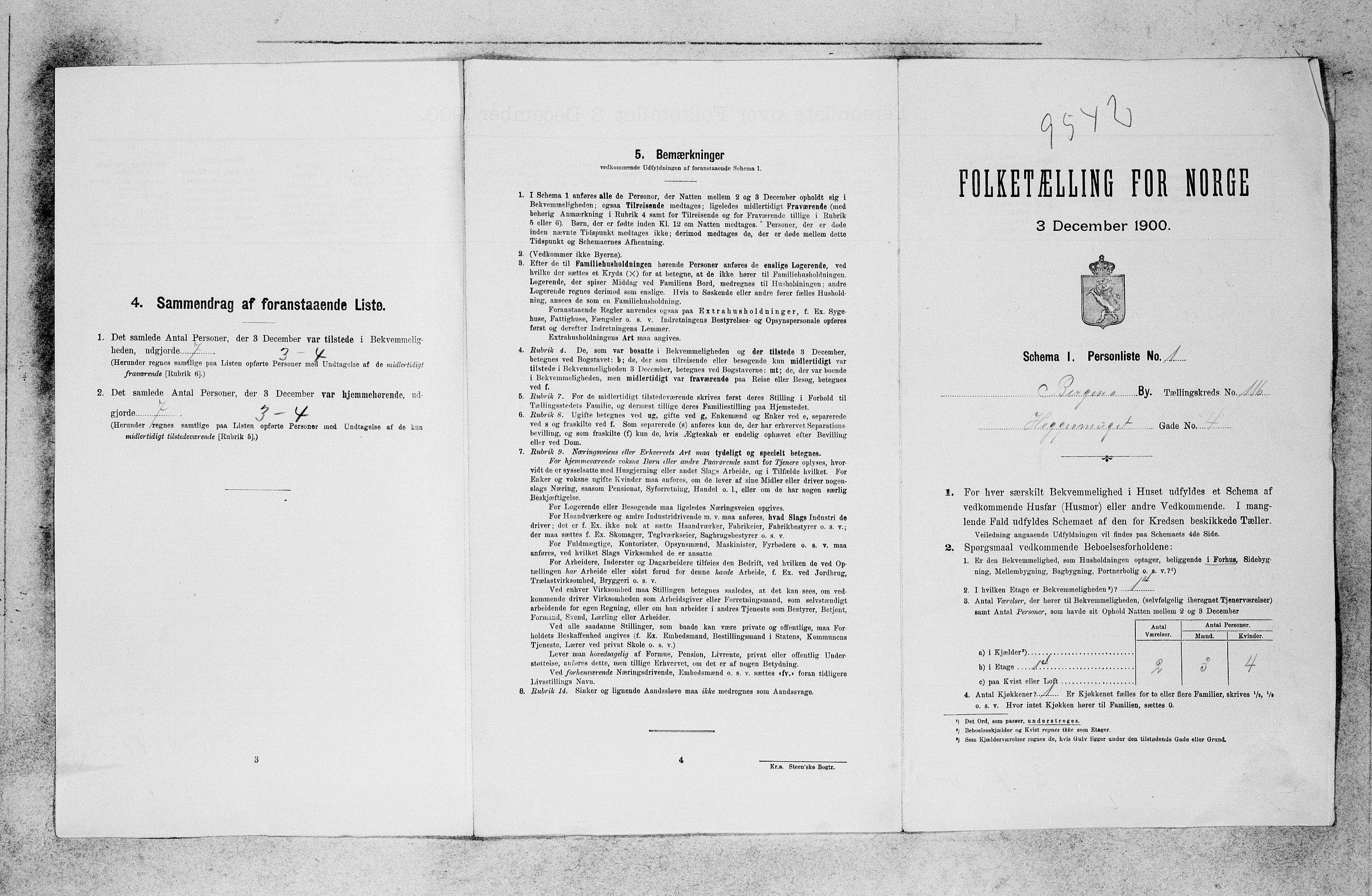 SAB, 1900 census for Bergen, 1900, p. 24212