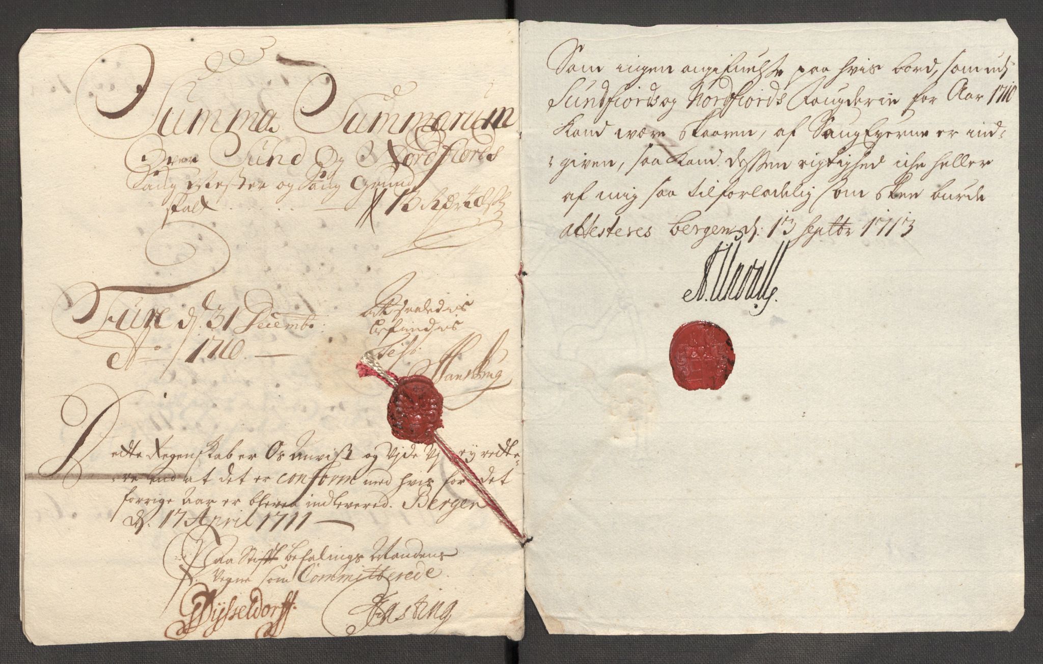 Rentekammeret inntil 1814, Reviderte regnskaper, Fogderegnskap, AV/RA-EA-4092/R53/L3433: Fogderegnskap Sunn- og Nordfjord, 1710-1711, p. 152