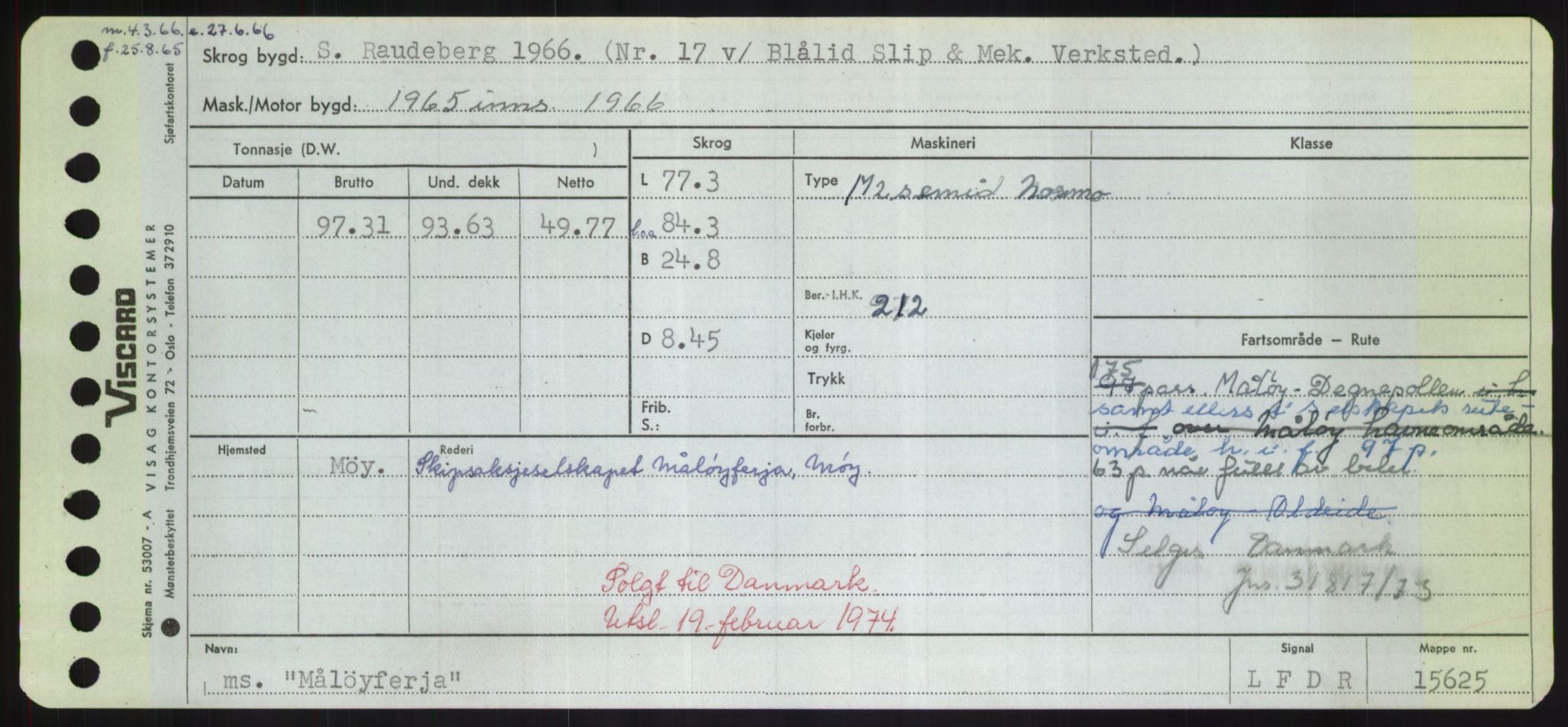 Sjøfartsdirektoratet med forløpere, Skipsmålingen, RA/S-1627/H/Hd/L0025: Fartøy, Min-Mås, p. 495