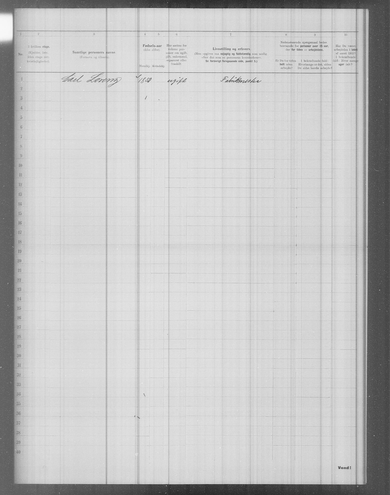 OBA, Municipal Census 1902 for Kristiania, 1902, p. 4561