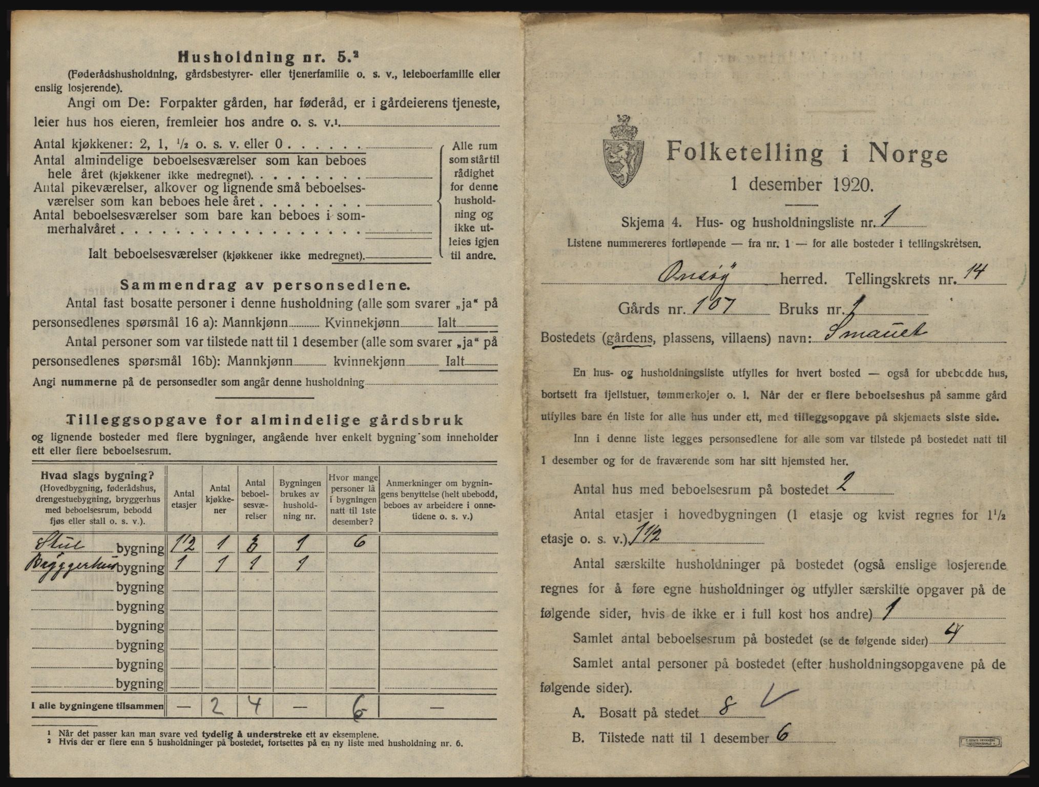 SAO, 1920 census for Onsøy, 1920, p. 2452