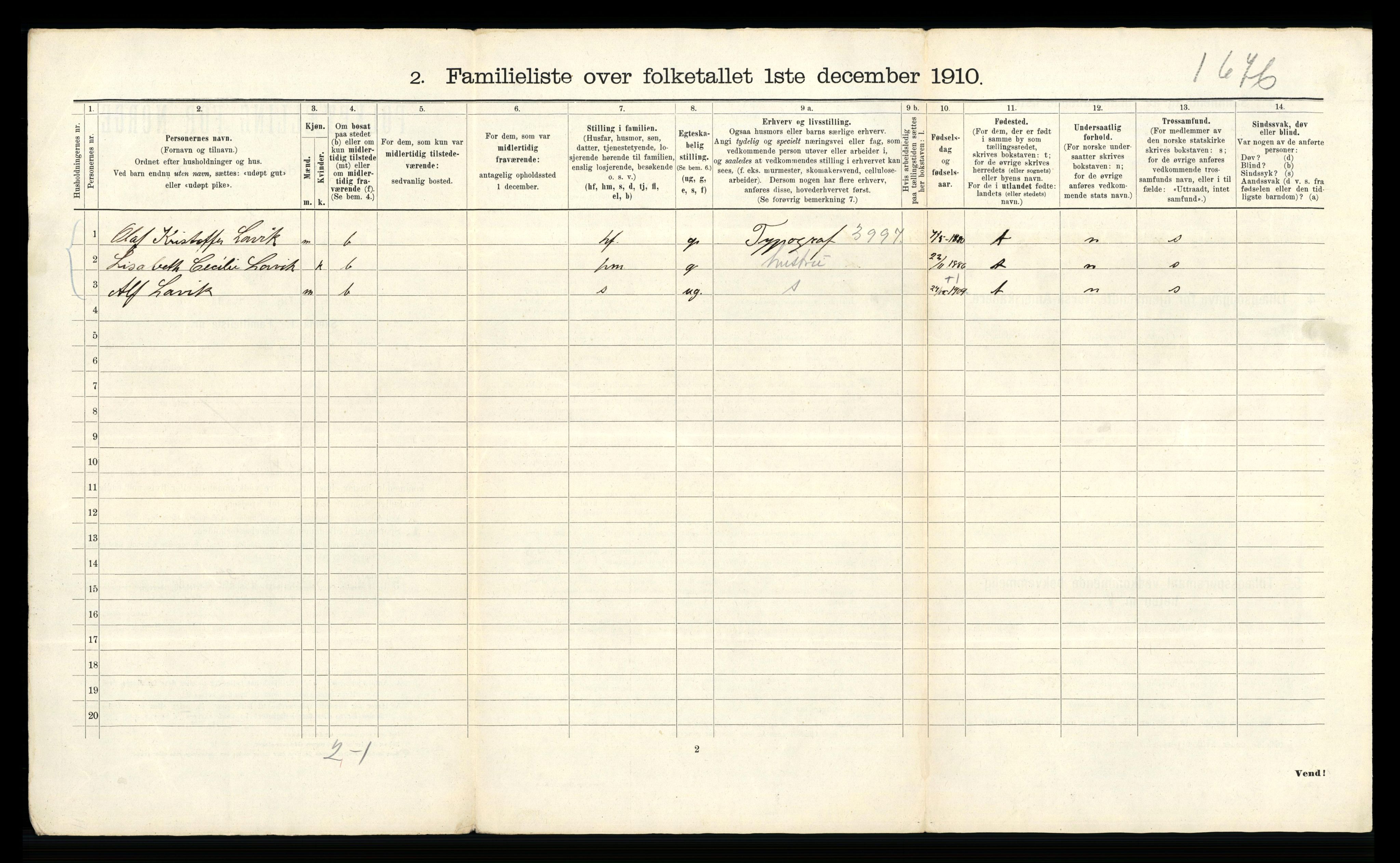 RA, 1910 census for Bergen, 1910, p. 41836