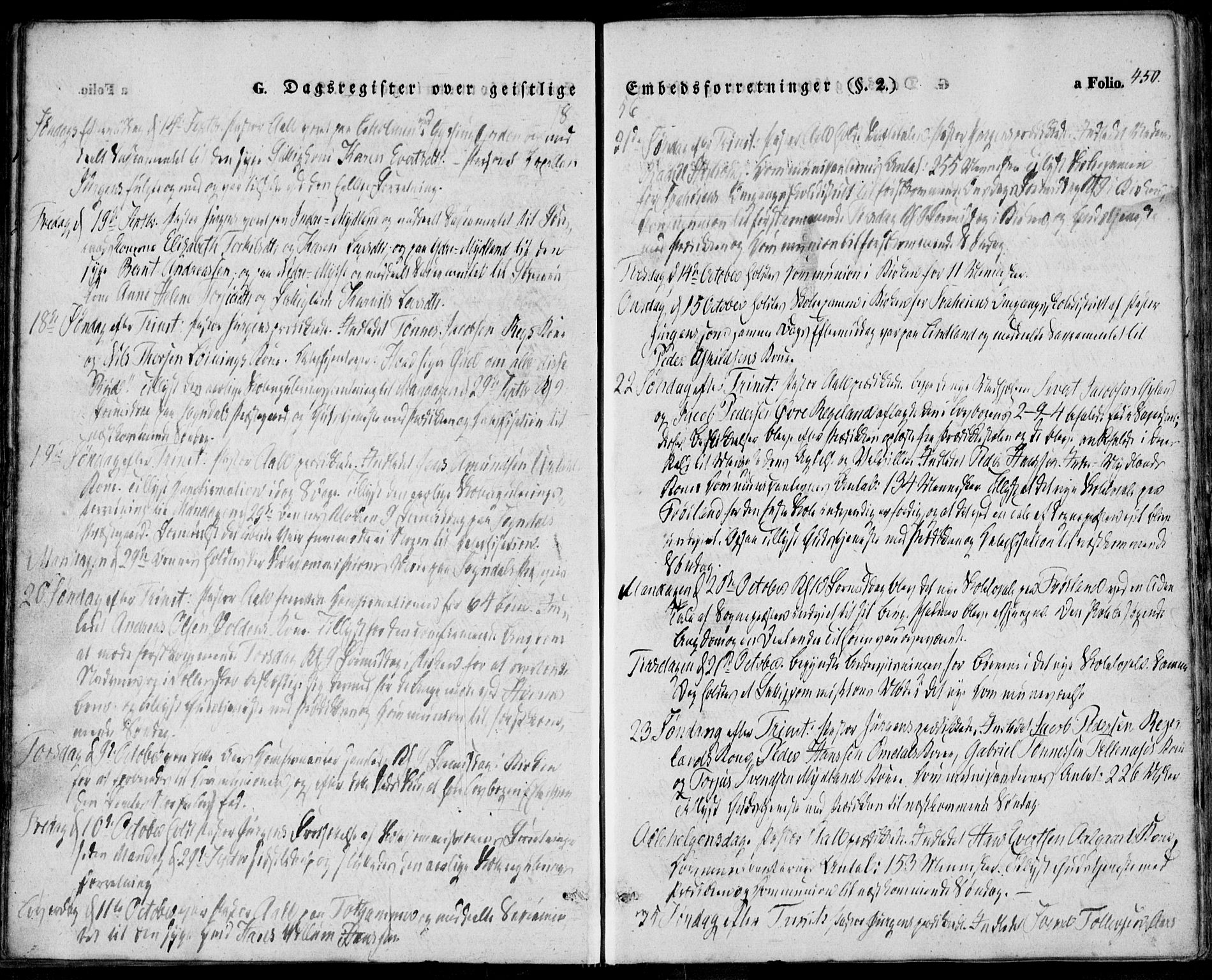 Sokndal sokneprestkontor, AV/SAST-A-101808: Parish register (official) no. A 8.2, 1842-1857, p. 450