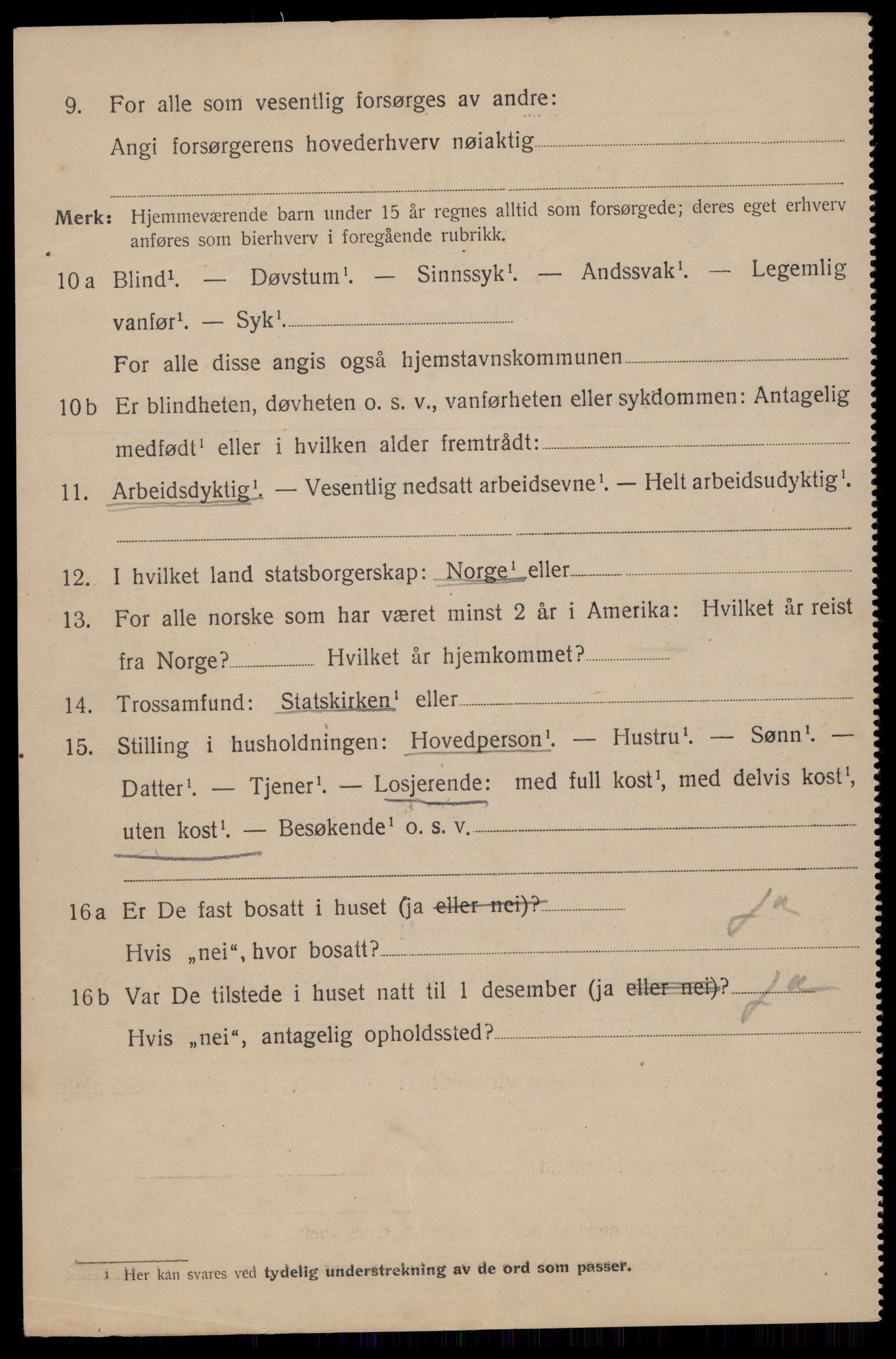 SAT, 1920 census for Trondheim, 1920, p. 105085