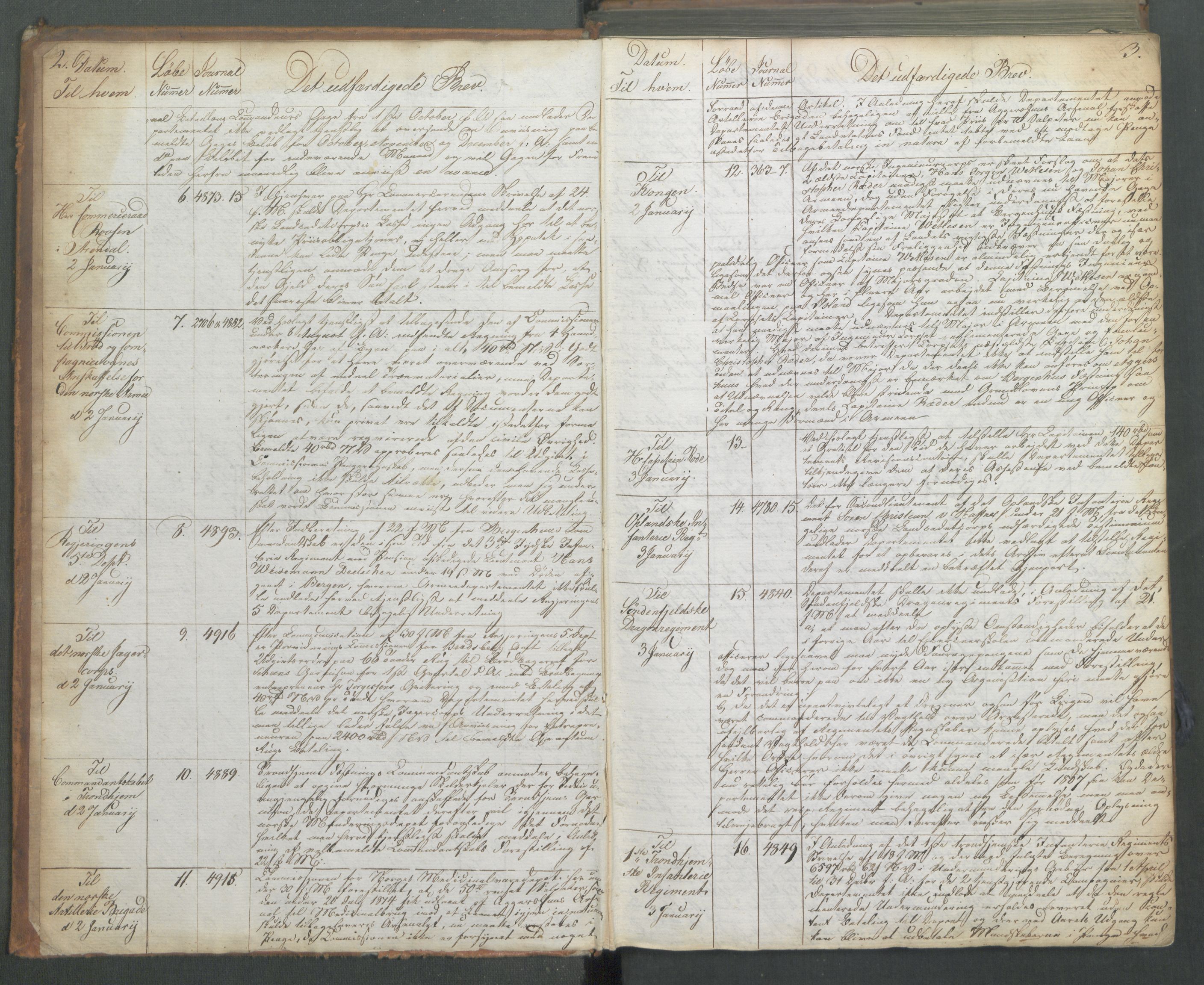 Armédepartementet, AV/RA-RAFA-3493/B/Ba/L0006: 6. Departements Kopibog, 1816, p. 2-3