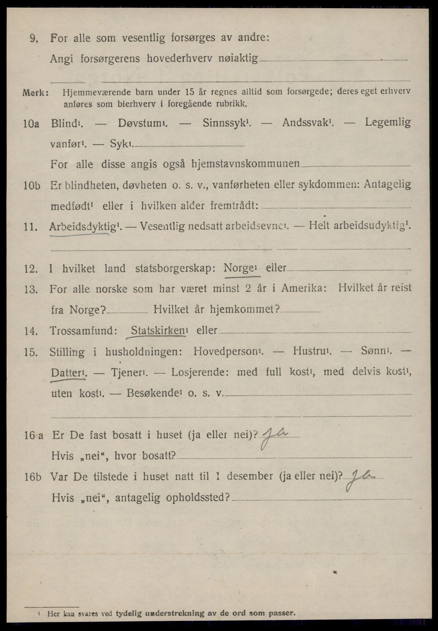 SAT, 1920 census for Hareid, 1920, p. 2154