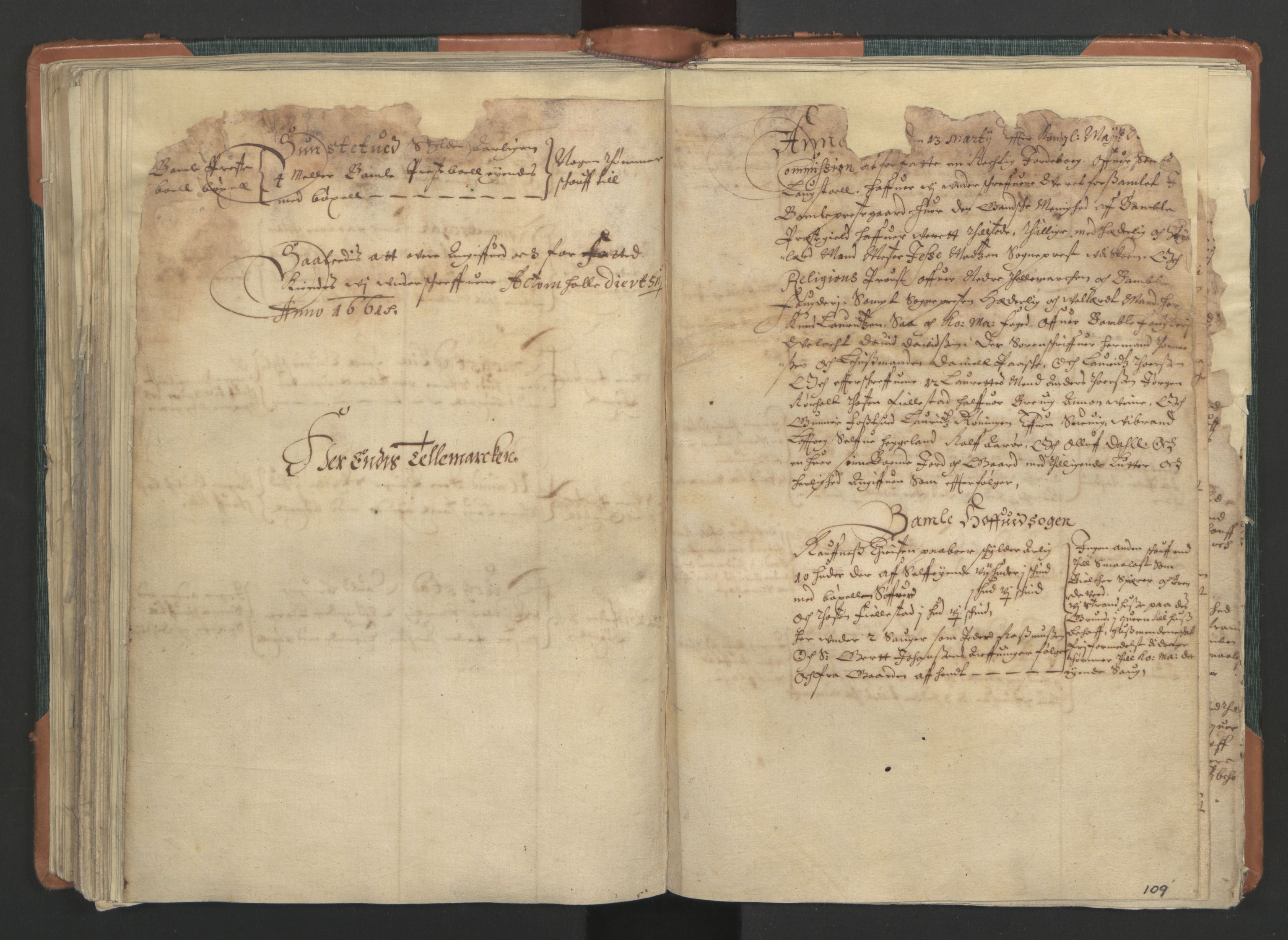 Rentekammeret inntil 1814, Realistisk ordnet avdeling, AV/RA-EA-4070/L/L0017: Skien lagdømme. Alminnelig jordebok for Telemark, Bamble og Numedal, 1661, p. 108b-109a