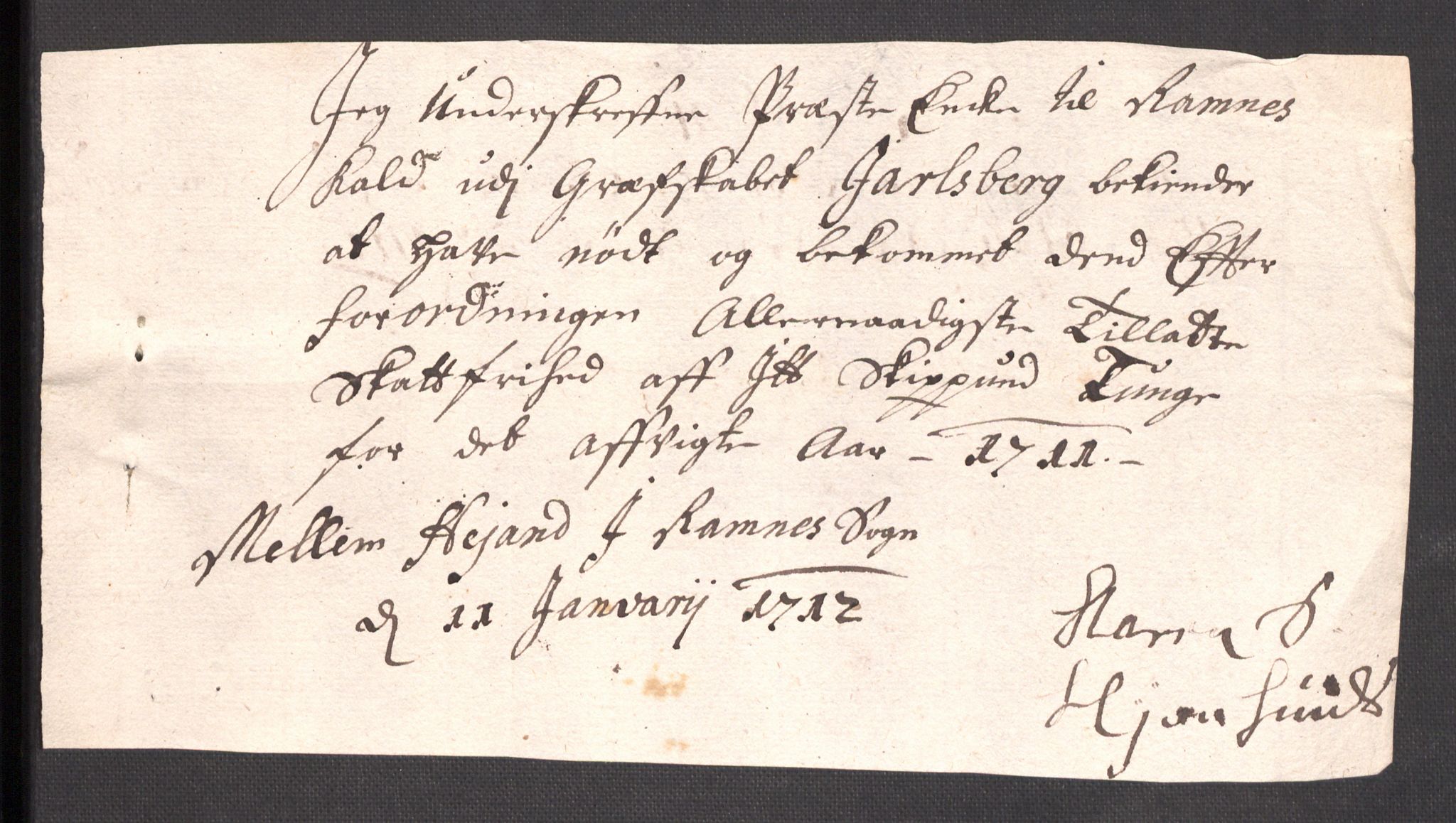 Rentekammeret inntil 1814, Reviderte regnskaper, Fogderegnskap, RA/EA-4092/R32/L1876: Fogderegnskap Jarlsberg grevskap, 1711, p. 446