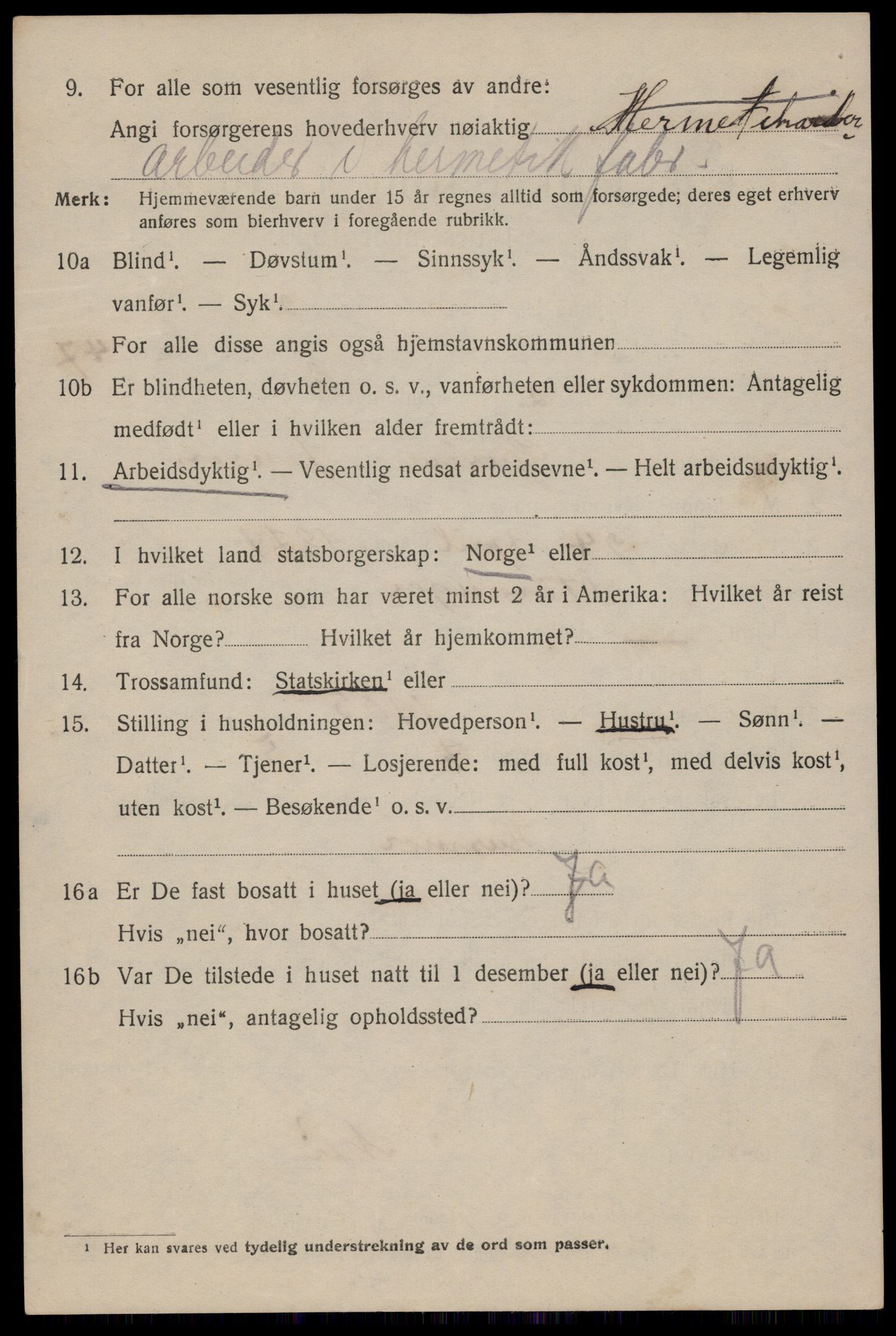 SAST, 1920 census for Stavanger, 1920, p. 113981