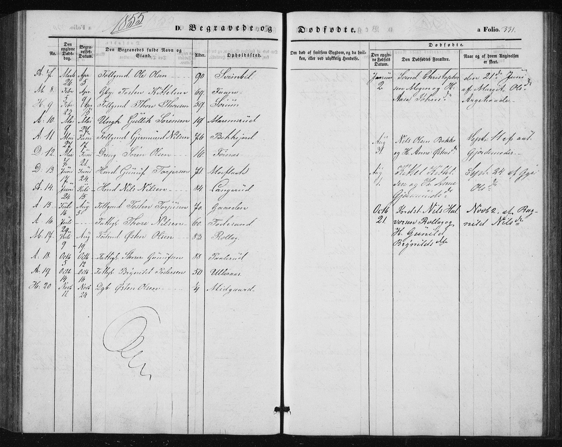 Tinn kirkebøker, SAKO/A-308/F/Fa/L0005: Parish register (official) no. I 5, 1844-1856, p. 331