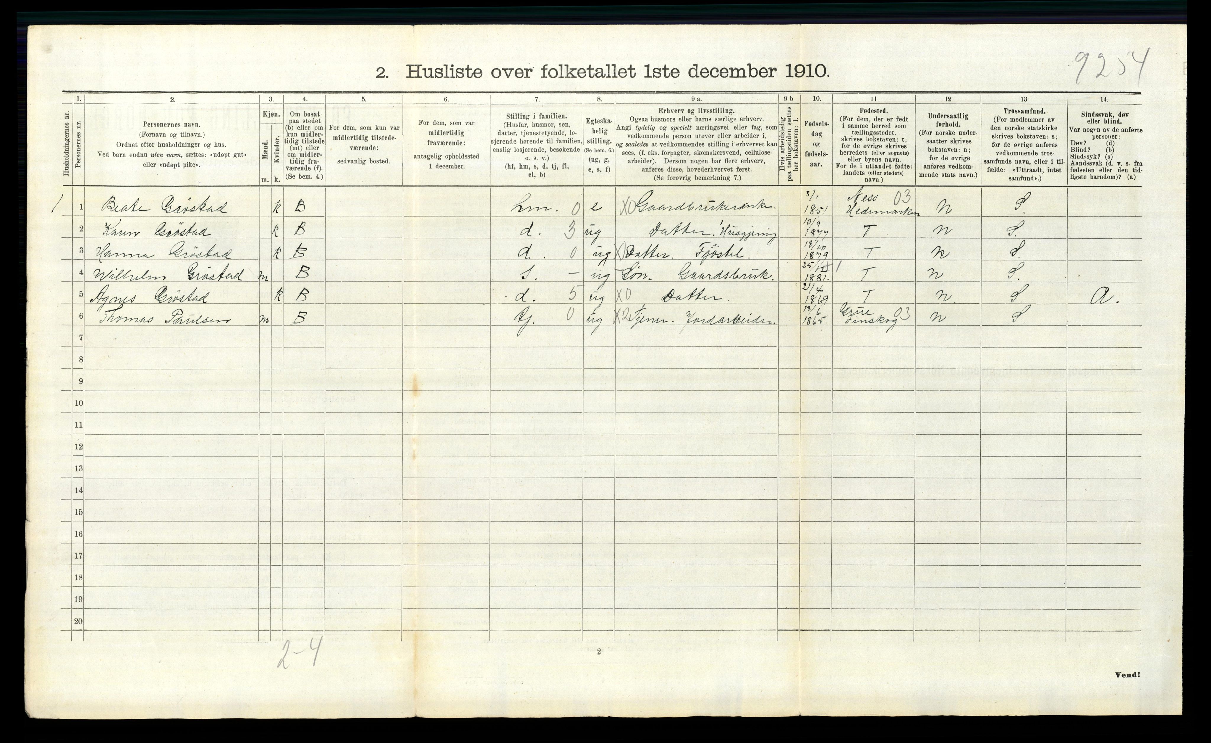 RA, 1910 census for Nesodden, 1910, p. 189