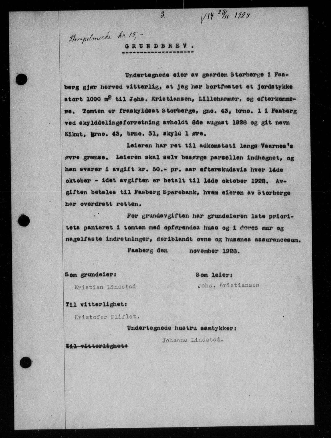 Sør-Gudbrandsdal tingrett, AV/SAH-TING-004/H/Hb/Hbb/L0019: Mortgage book no. II 19, 1928-1929, p. 3