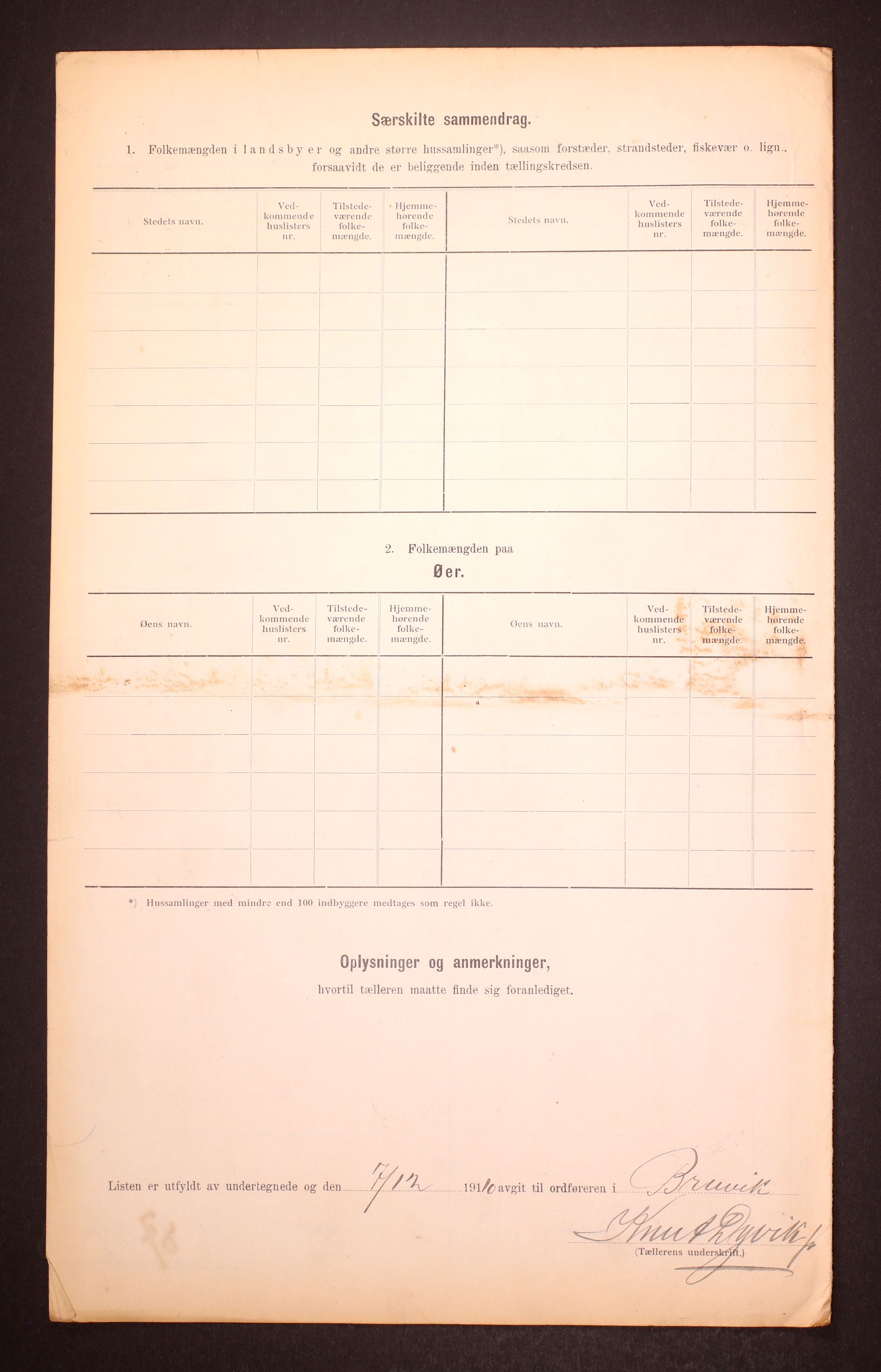 RA, 1910 census for Bruvik, 1910, p. 51