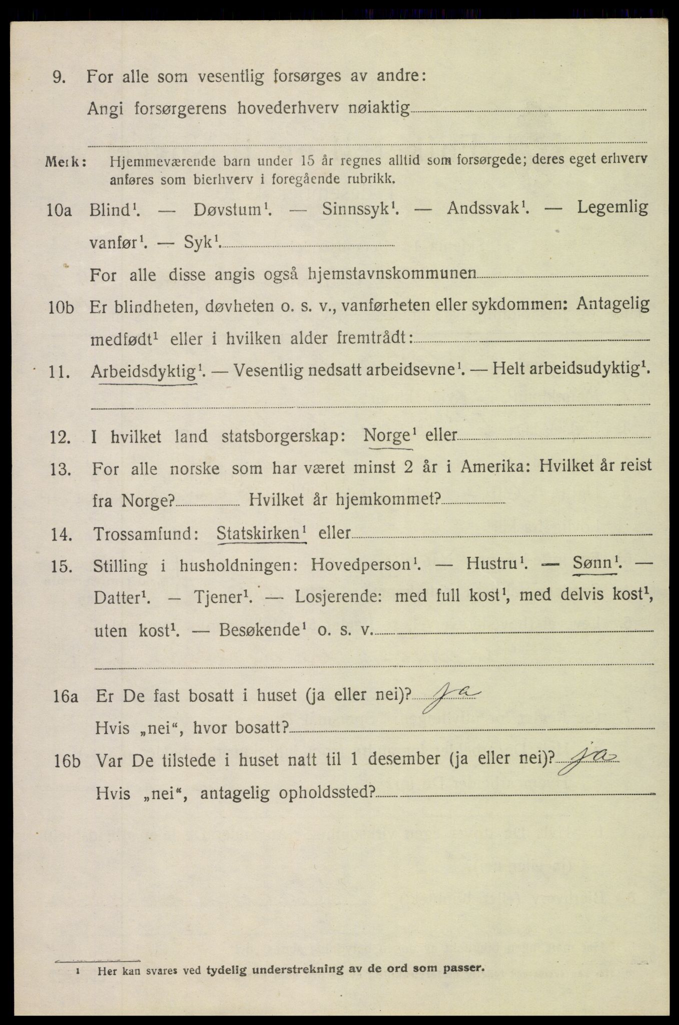 SAH, 1920 census for Etnedal, 1920, p. 1321