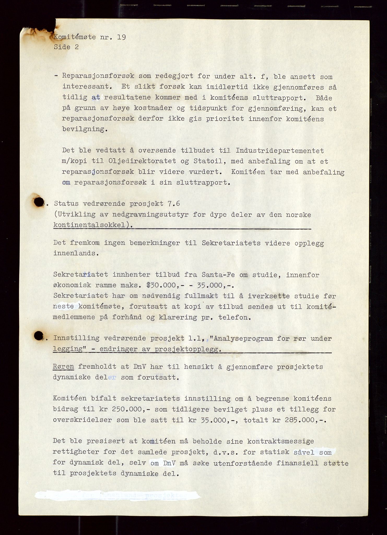 Industridepartementet, Oljekontoret, AV/SAST-A-101348/Di/L0001: DWP, møter juni - november, komiteemøter nr. 19 - 26, 1973-1974, p. 15