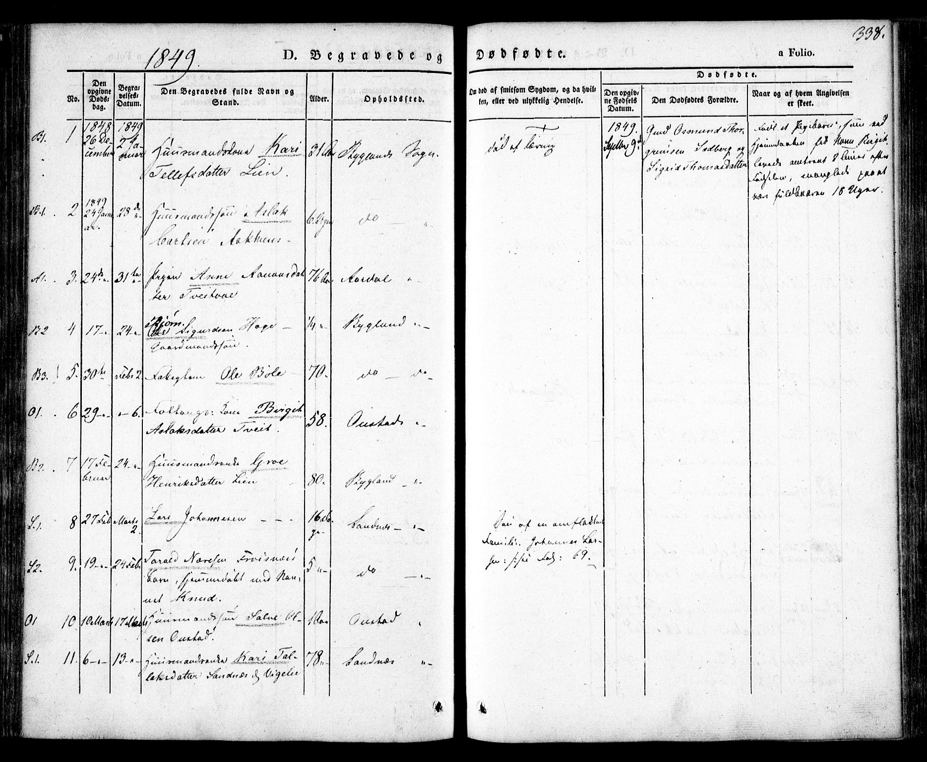 Bygland sokneprestkontor, SAK/1111-0006/F/Fa/Fab/L0004: Parish register (official) no. A 4, 1842-1858, p. 338