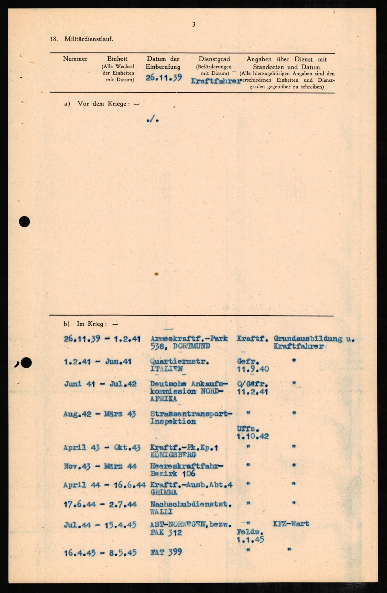 Forsvaret, Forsvarets overkommando II, AV/RA-RAFA-3915/D/Db/L0004: CI Questionaires. Tyske okkupasjonsstyrker i Norge. Tyskere., 1945-1946, p. 340