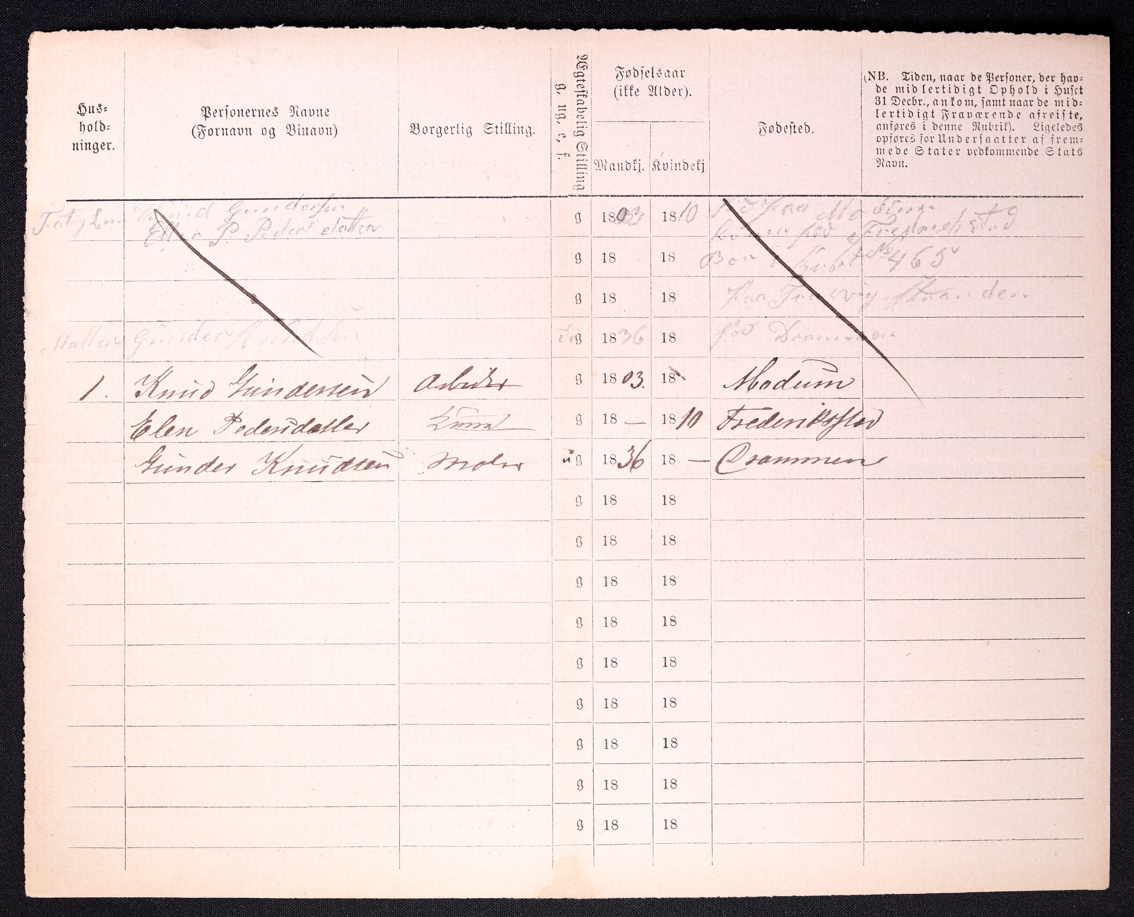 RA, 1870 census for 0103 Fredrikstad, 1870, p. 1492