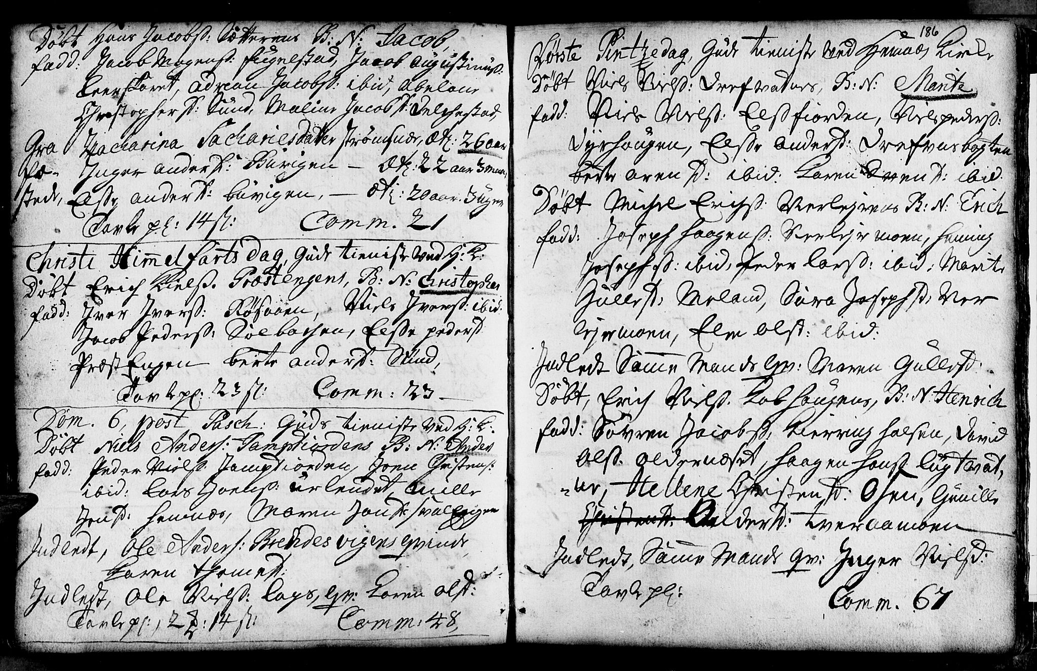 Ministerialprotokoller, klokkerbøker og fødselsregistre - Nordland, AV/SAT-A-1459/825/L0346: Parish register (official) no. 825A02, 1729-1748, p. 186