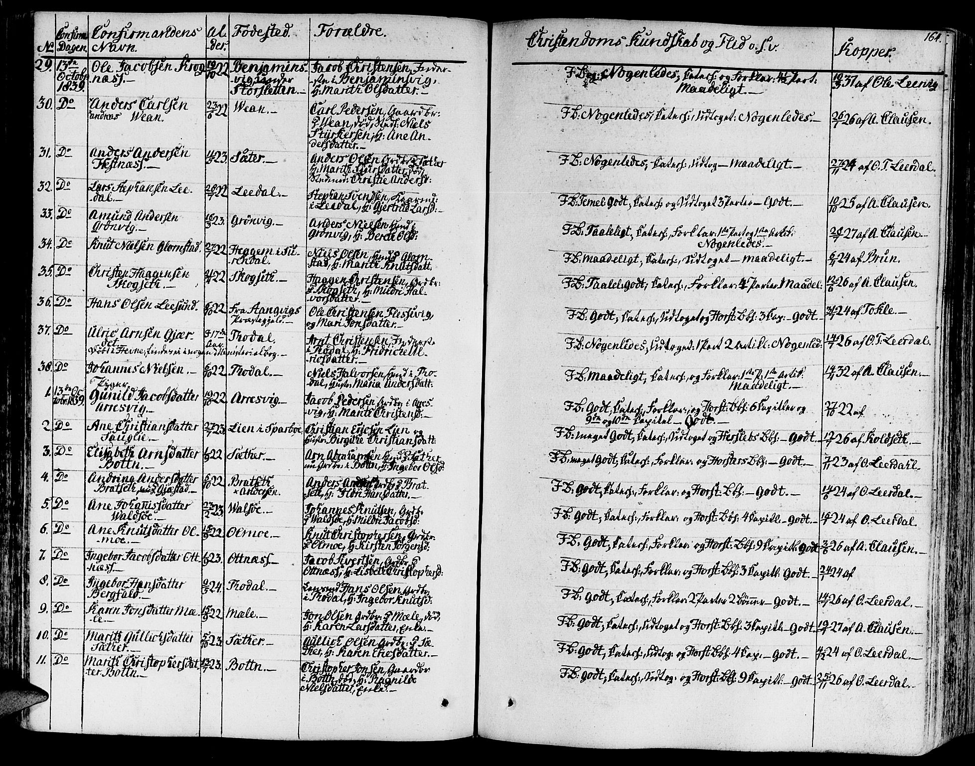 Ministerialprotokoller, klokkerbøker og fødselsregistre - Møre og Romsdal, AV/SAT-A-1454/578/L0904: Parish register (official) no. 578A03, 1836-1858, p. 164