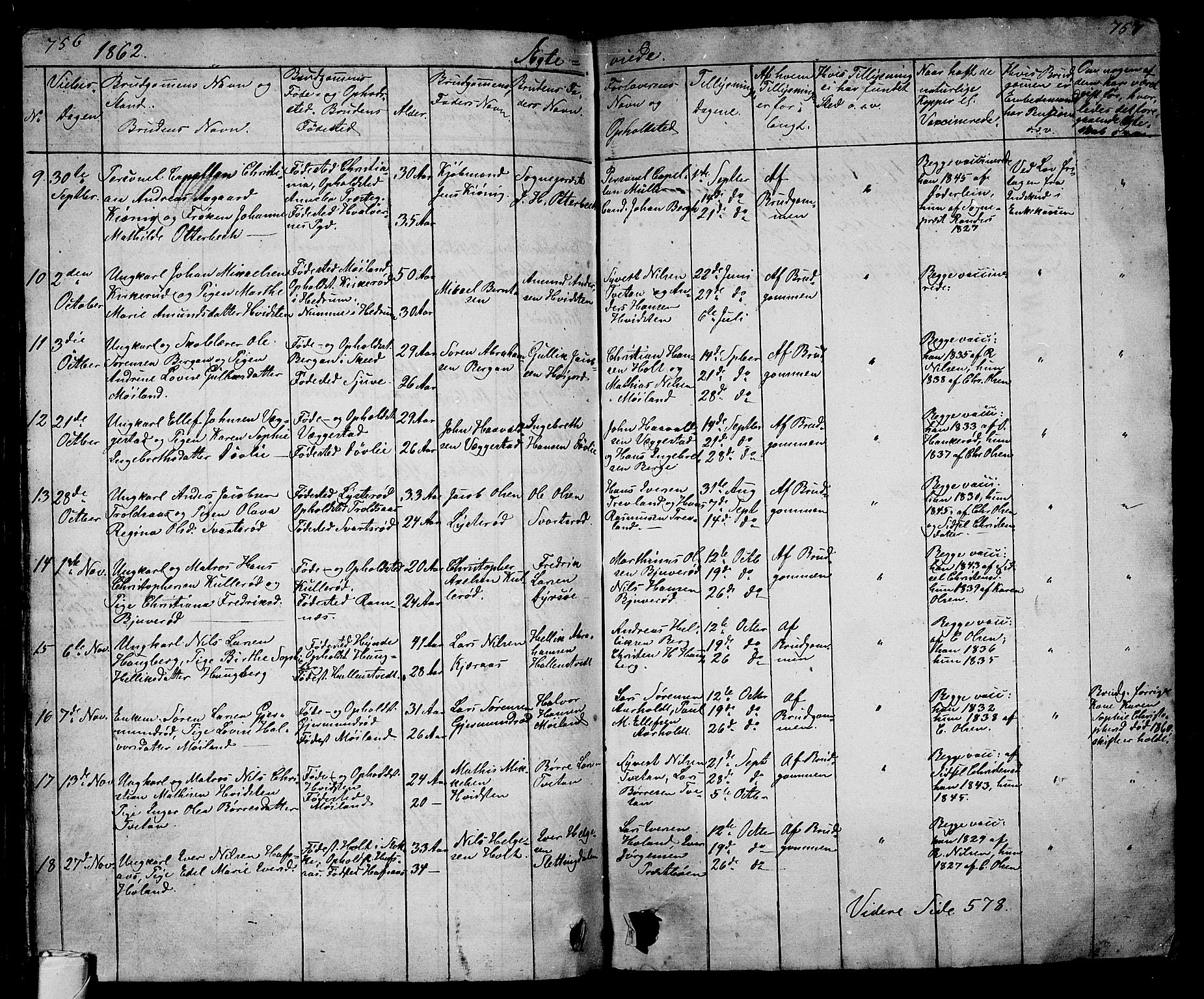 Andebu kirkebøker, AV/SAKO-A-336/G/Ga/L0003: Parish register (copy) no. I 3, 1832-1867, p. 756-757