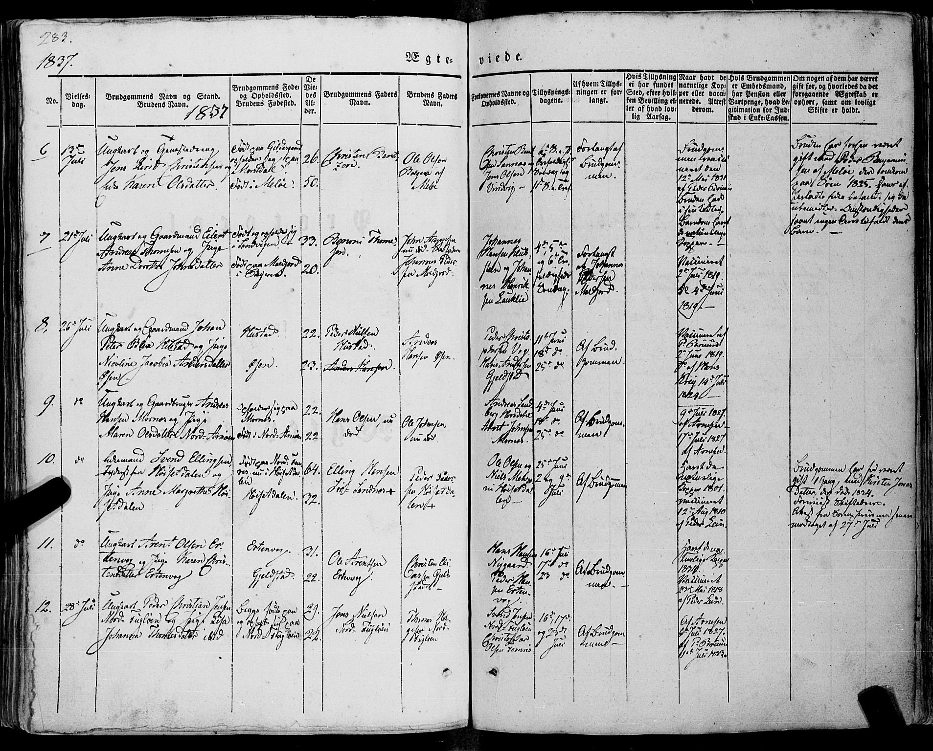Ministerialprotokoller, klokkerbøker og fødselsregistre - Nordland, AV/SAT-A-1459/805/L0097: Parish register (official) no. 805A04, 1837-1861, p. 283