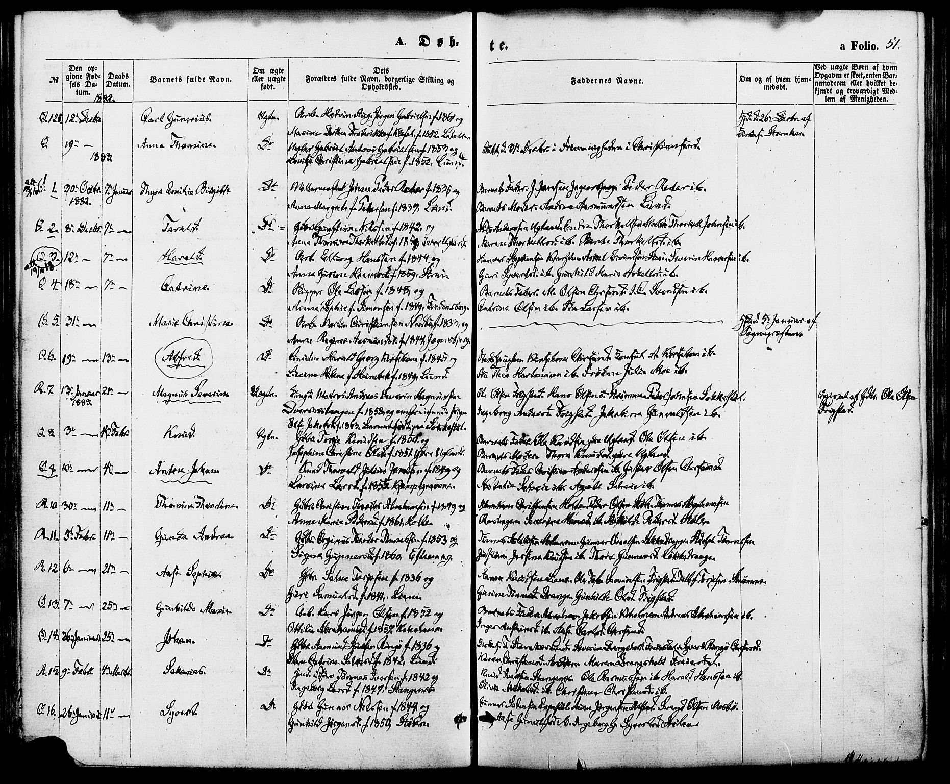 Oddernes sokneprestkontor, SAK/1111-0033/F/Fa/Fab/L0001: Parish register (official) no. A 1, 1865-1884, p. 51