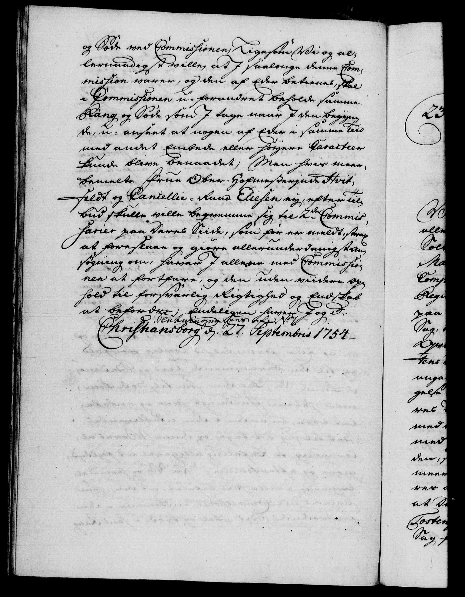 Danske Kanselli 1572-1799, RA/EA-3023/F/Fc/Fca/Fcab/L0034: Norske tegnelser, 1753-1754, p. 701b