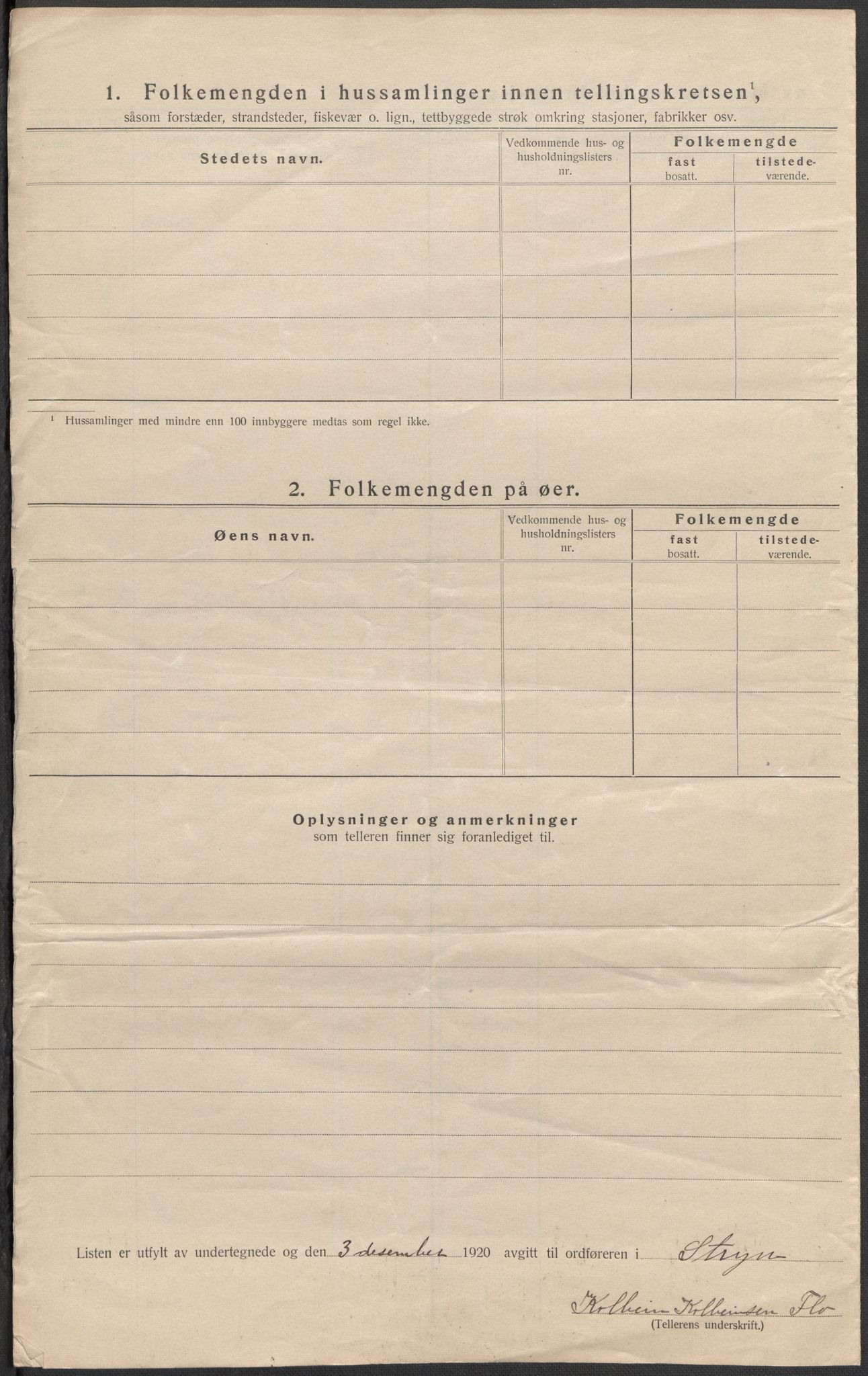 SAB, 1920 census for Stryn, 1920, p. 10
