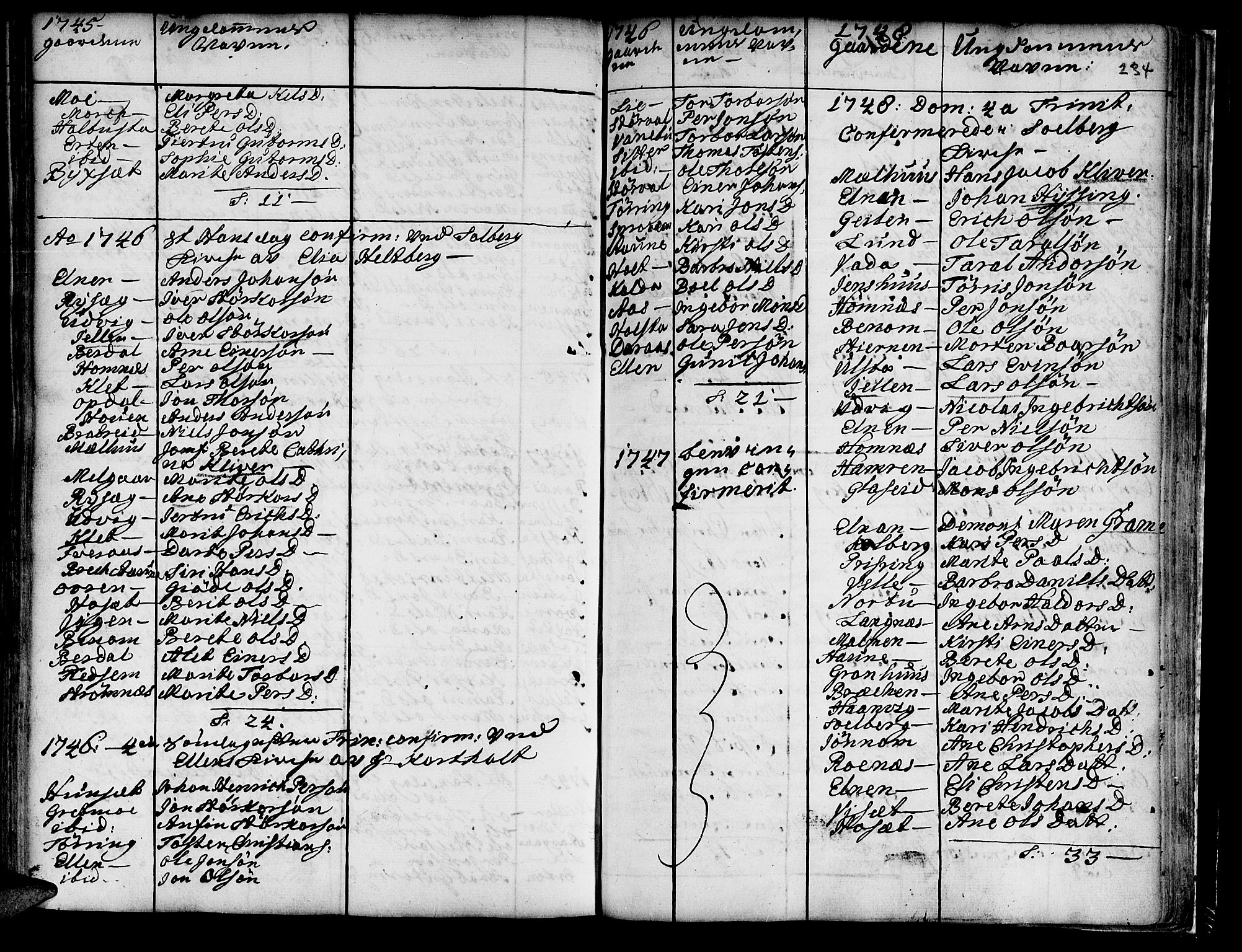 Ministerialprotokoller, klokkerbøker og fødselsregistre - Nord-Trøndelag, SAT/A-1458/741/L0385: Parish register (official) no. 741A01, 1722-1815, p. 234
