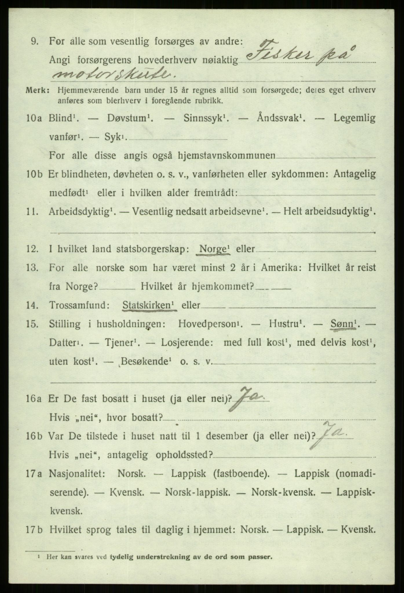 SATØ, 1920 census for Trondenes, 1920, p. 21042