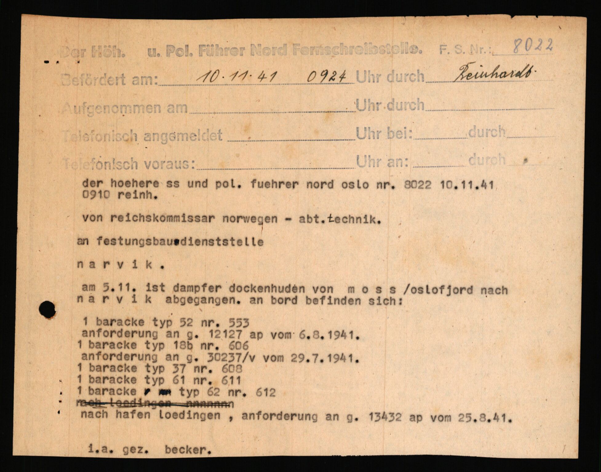 Tyske arkiver, Organisation Todt (OT), Einsatzgruppe Wiking, AV/RA-RAFA-2188/2/B/Bb/L0006: Korrespondanse med Kriegsmarine, 1940-1941, p. 3