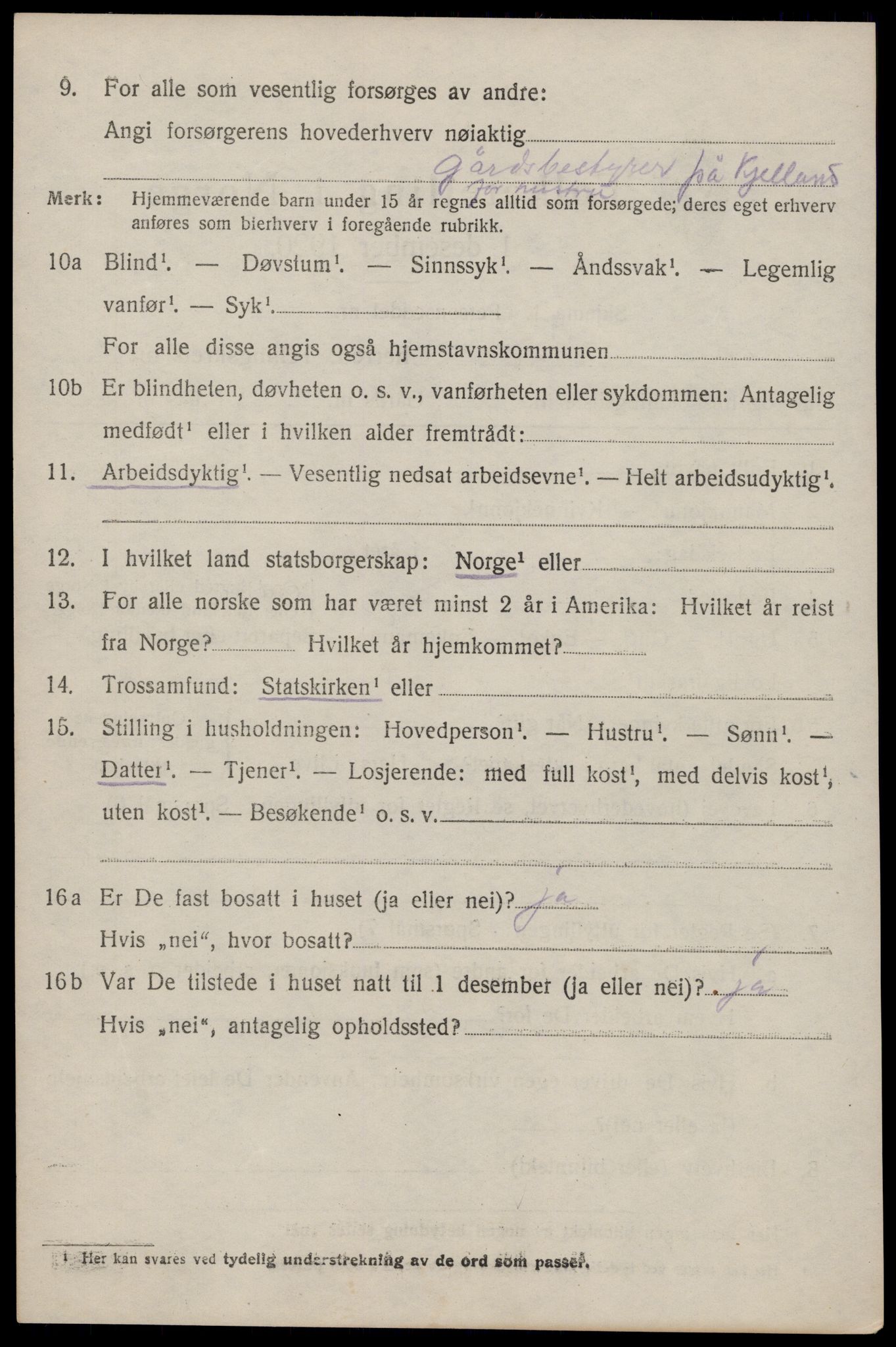 SAST, 1920 census for Eigersund, 1920, p. 5060