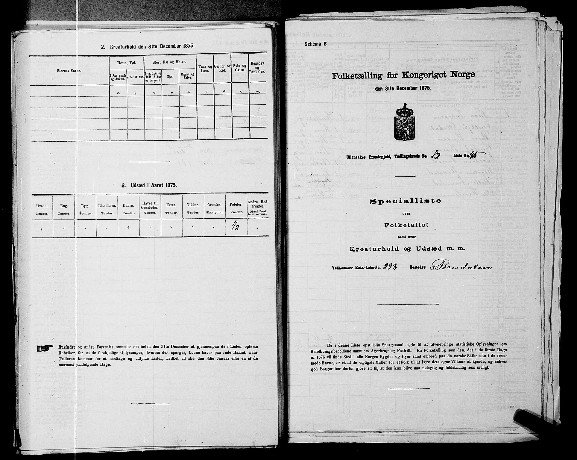 RA, 1875 census for 0235P Ullensaker, 1875, p. 1810