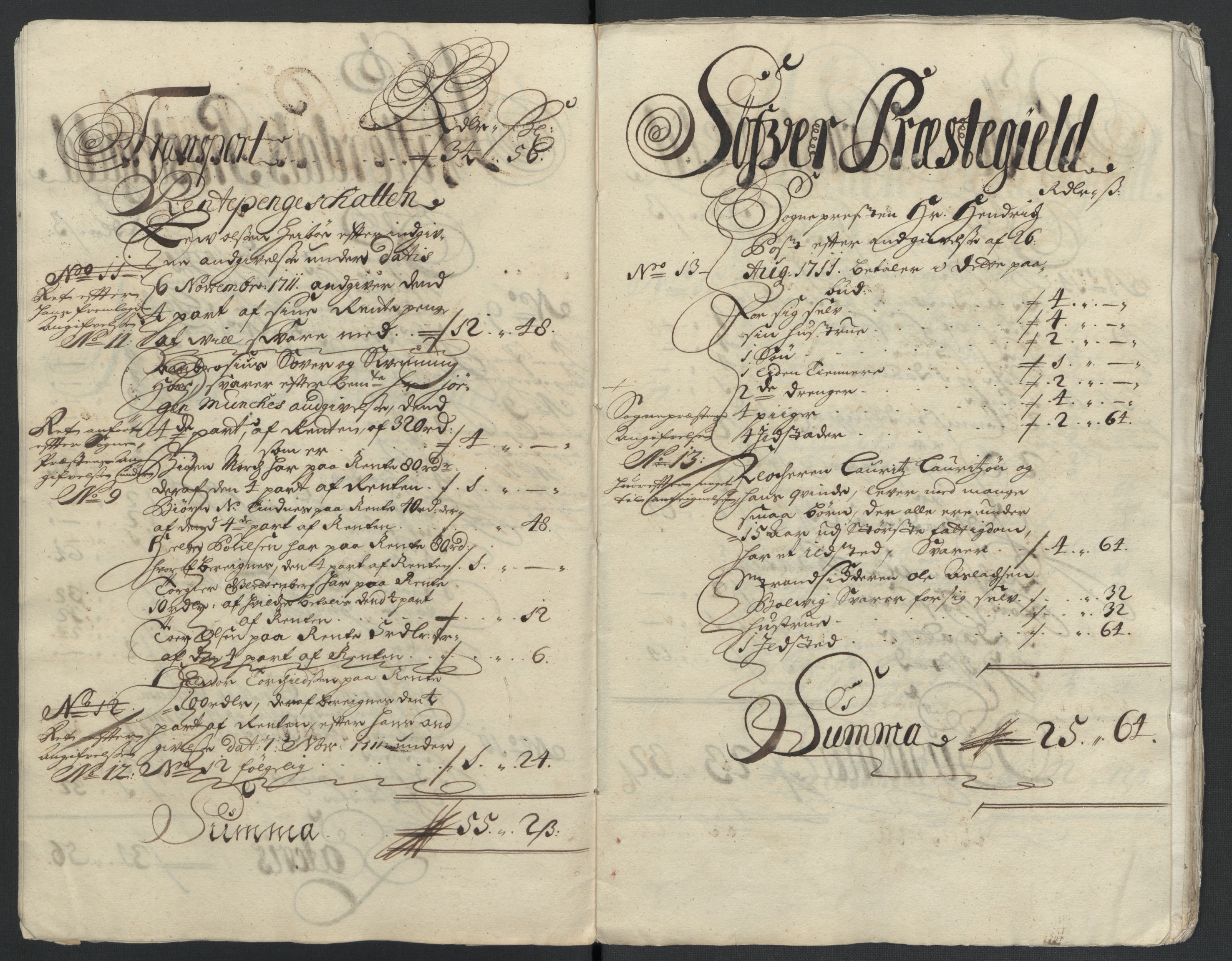 Rentekammeret inntil 1814, Reviderte regnskaper, Fogderegnskap, AV/RA-EA-4092/R36/L2120: Fogderegnskap Øvre og Nedre Telemark og Bamble, 1711, p. 96