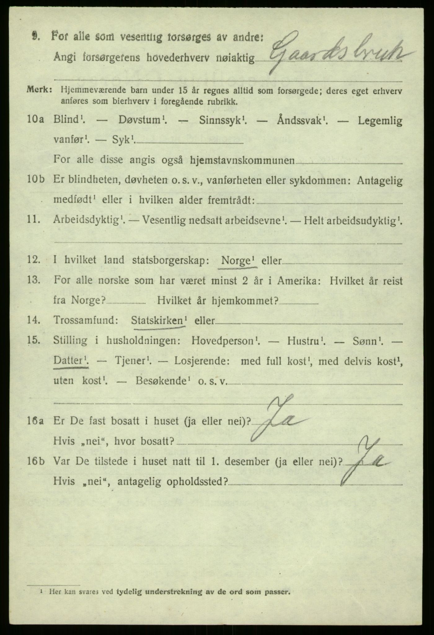 SAB, 1920 census for Masfjorden, 1920, p. 3668