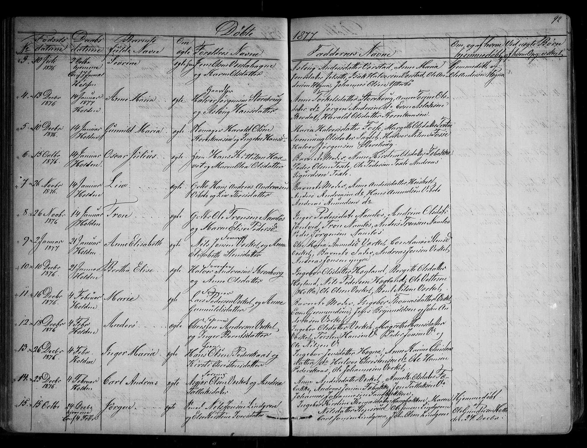 Holla kirkebøker, AV/SAKO-A-272/G/Ga/L0004: Parish register (copy) no. I 4, 1867-1890, p. 92