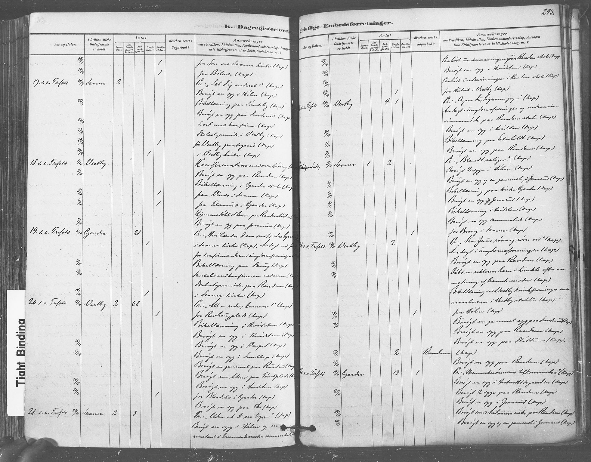 Vestby prestekontor Kirkebøker, AV/SAO-A-10893/F/Fa/L0009: Parish register (official) no. I 9, 1878-1900, p. 293