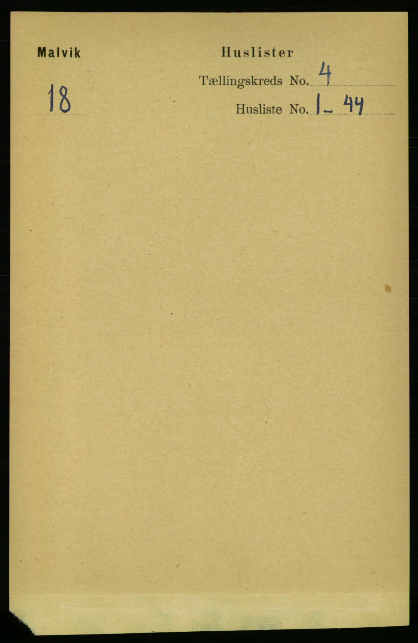 RA, 1891 census for 1663 Malvik, 1891, p. 2644