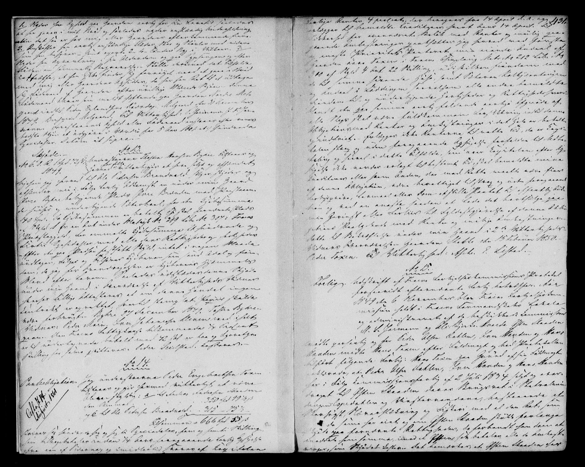 Mellom-Gudbrandsdal sorenskriveri, AV/SAH-TING-038/H/Hb/L0002/0002: Mortgage book no. 2b, 1850-1854, p. 431