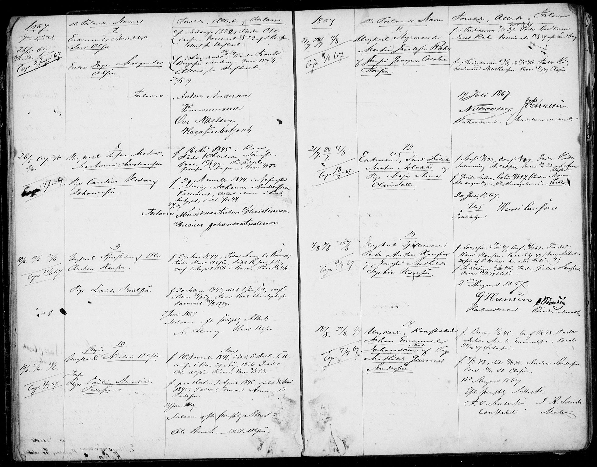 Horten kirkebøker, AV/SAKO-A-348/H/Ha/L0001: Banns register no. 1, 1855-1881