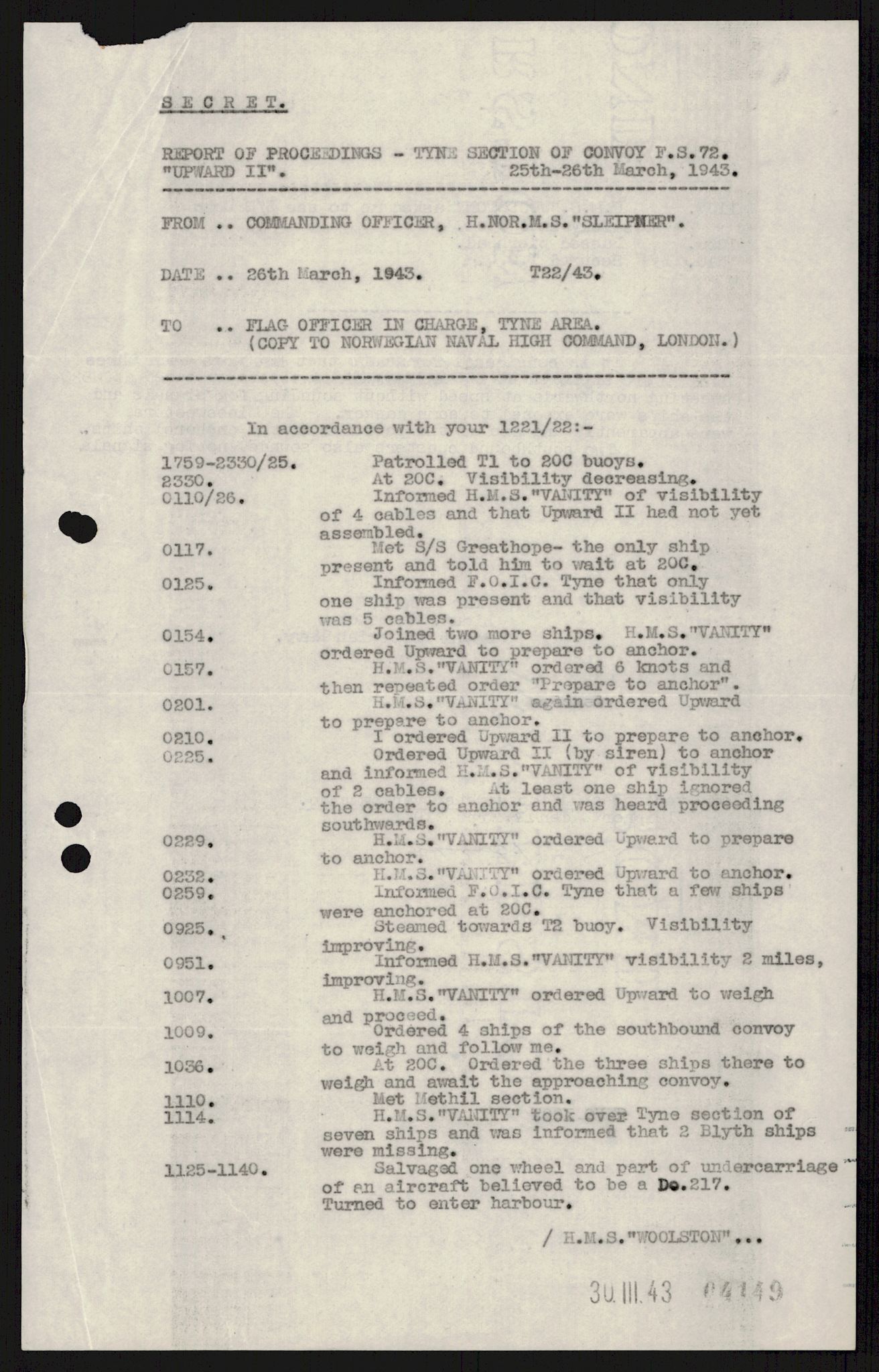 Forsvaret, Sjøforsvarets overkommando, AV/RA-RAFA-2035/D/Dc/L0193: --, 1940-1951, p. 99