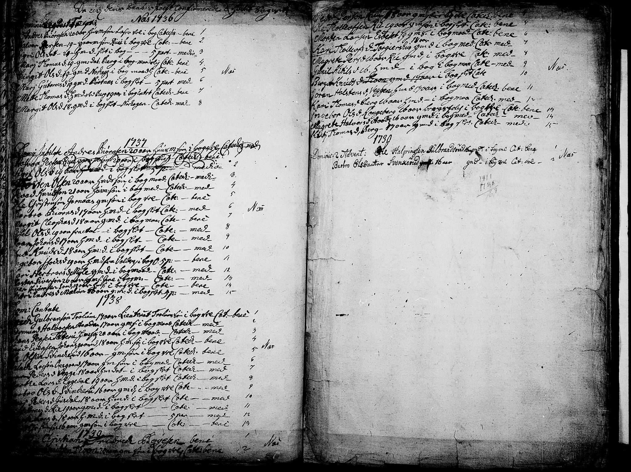 Nes kirkebøker, AV/SAKO-A-236/F/Fa/L0002: Parish register (official) no. 2, 1707-1759, p. 121