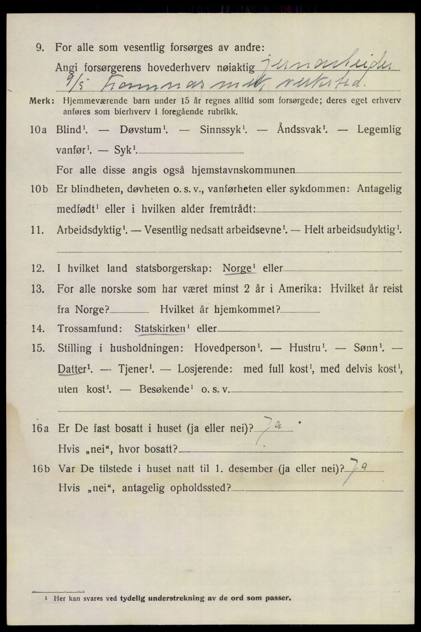 SAKO, 1920 census for Sandeherred, 1920, p. 19787