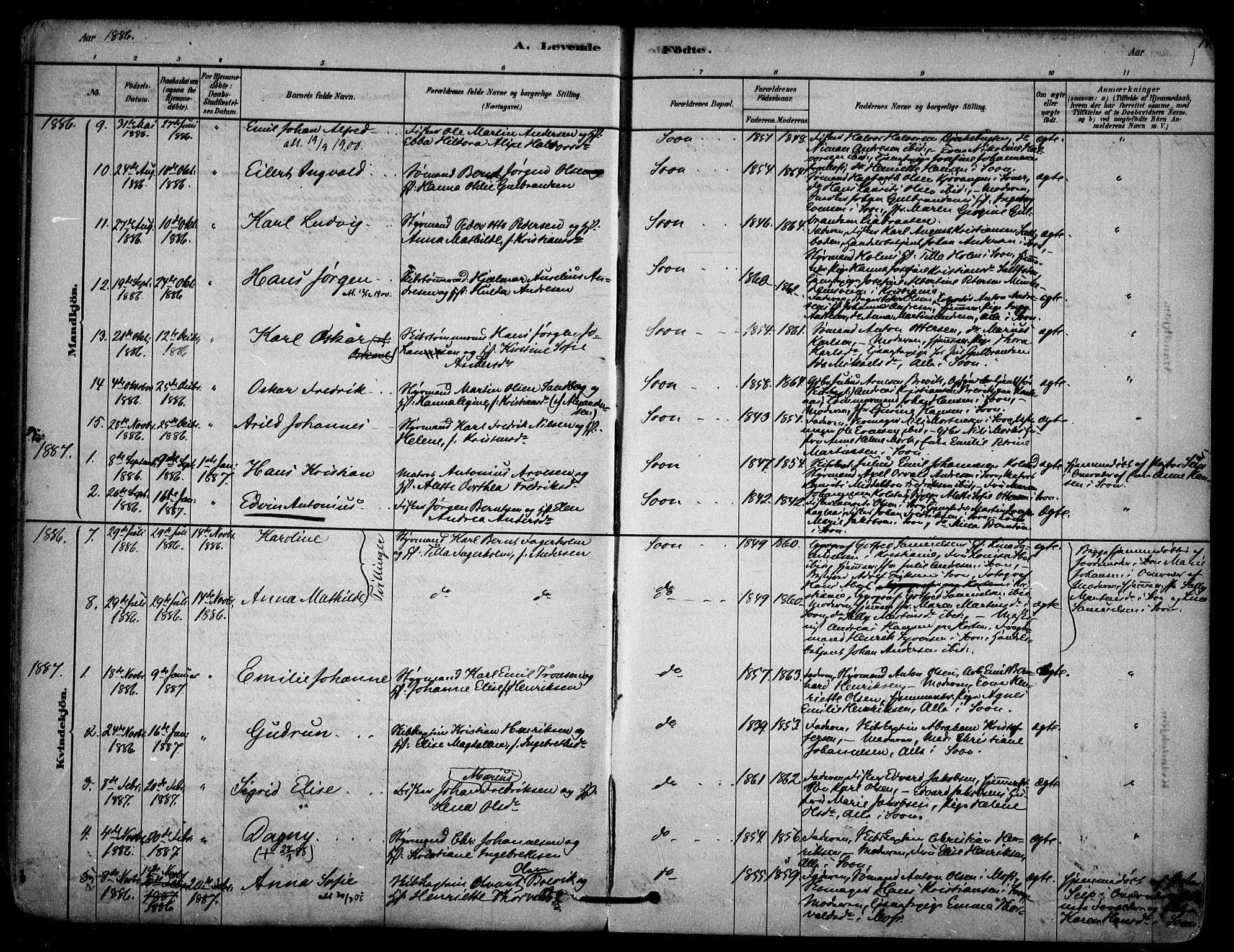 Vestby prestekontor Kirkebøker, AV/SAO-A-10893/F/Fc/L0001: Parish register (official) no. III 1, 1878-1906, p. 14