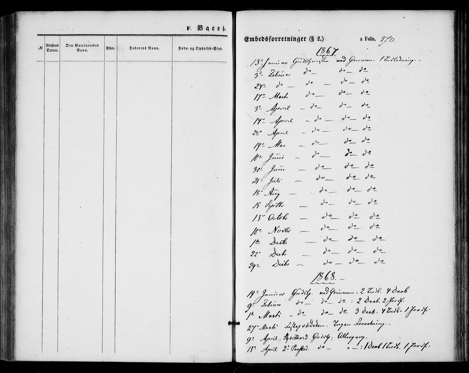 Bjelland sokneprestkontor, SAK/1111-0005/F/Fa/Fac/L0002: Parish register (official) no. A 2, 1866-1887, p. 370