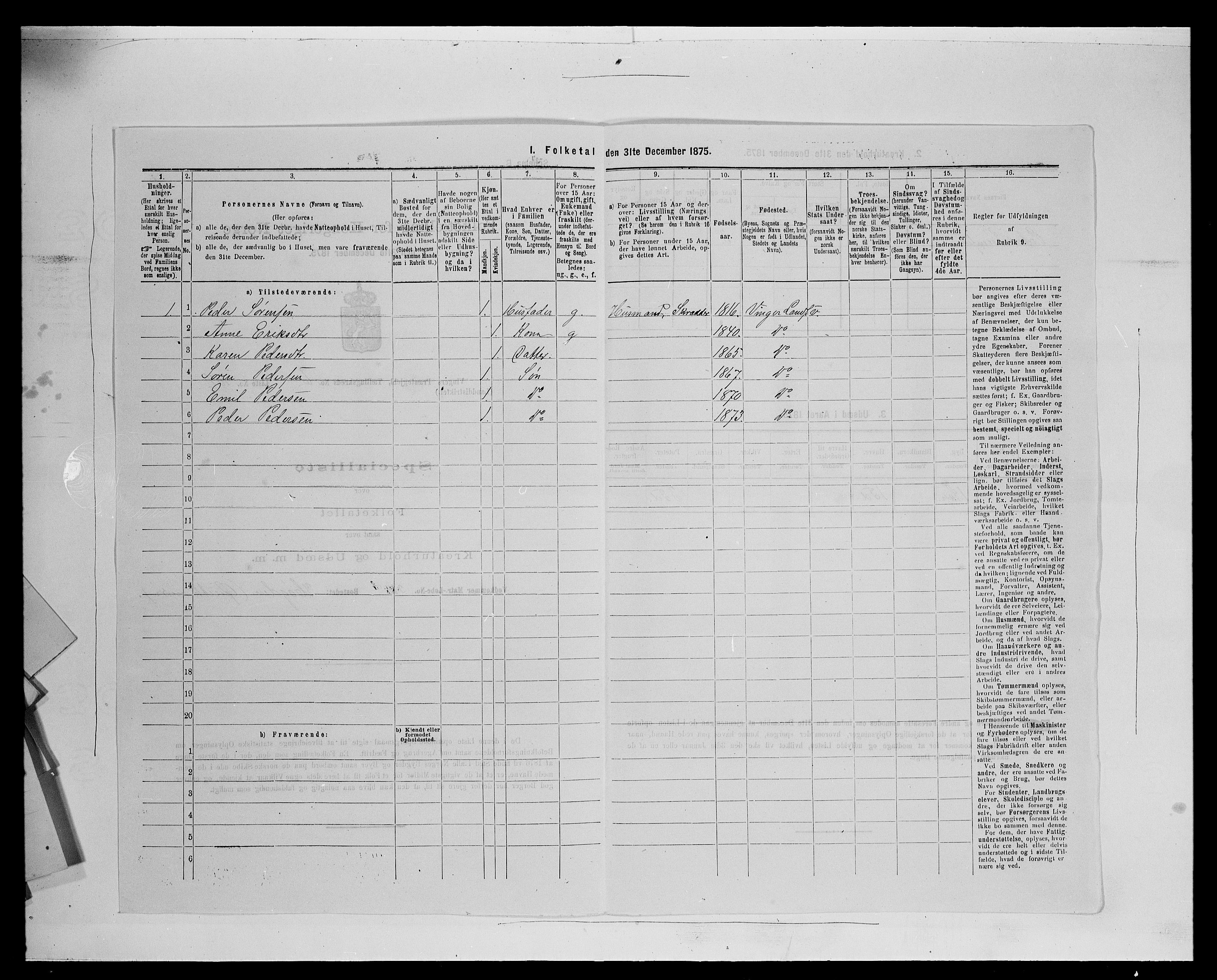 SAH, 1875 census for 0421L Vinger/Vinger og Austmarka, 1875, p. 1151