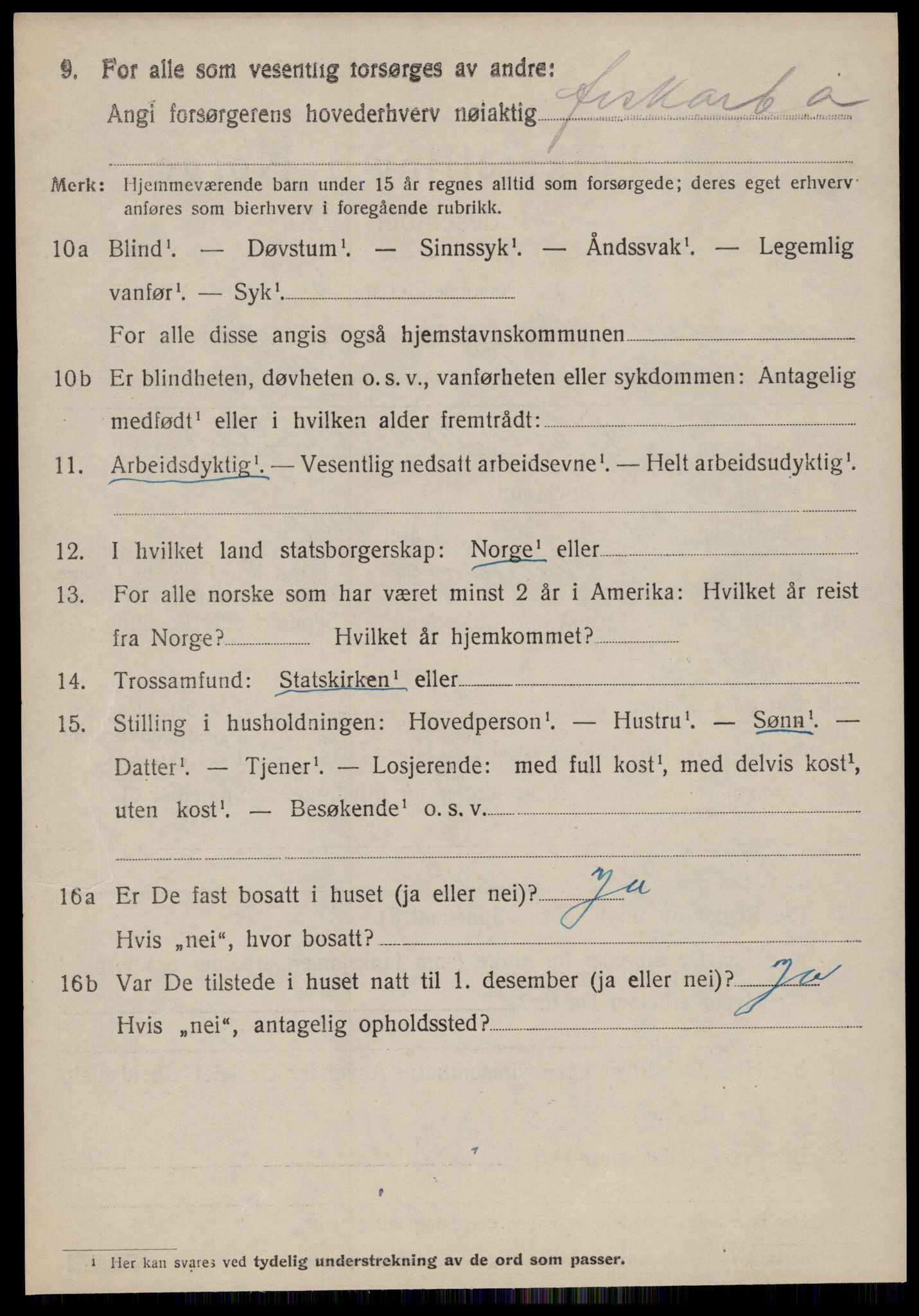 SAT, 1920 census for Bremsnes, 1920, p. 4362